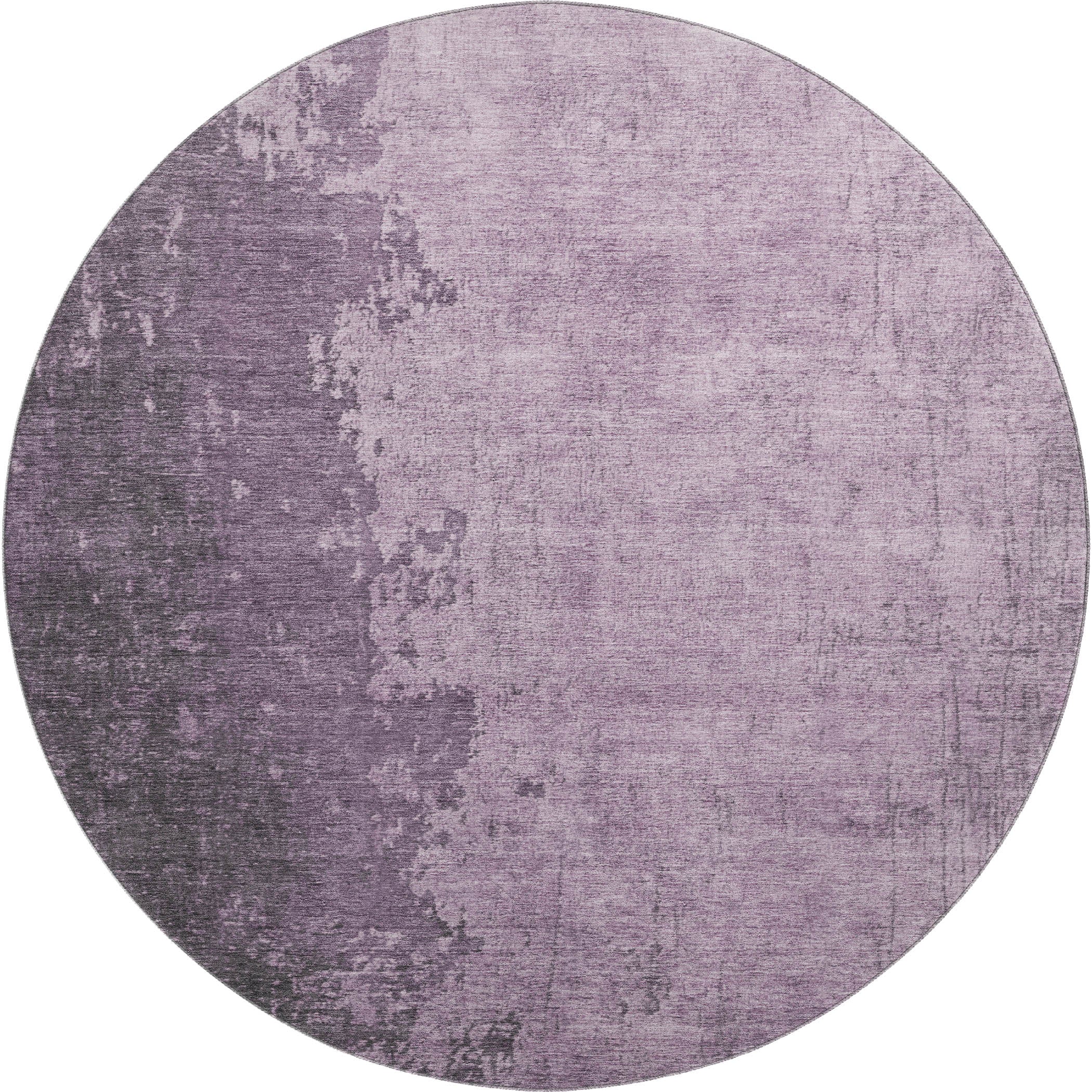 Kotor Machine Washable Transitional Lavender Purple Rug 8' x 8' #shape_Round