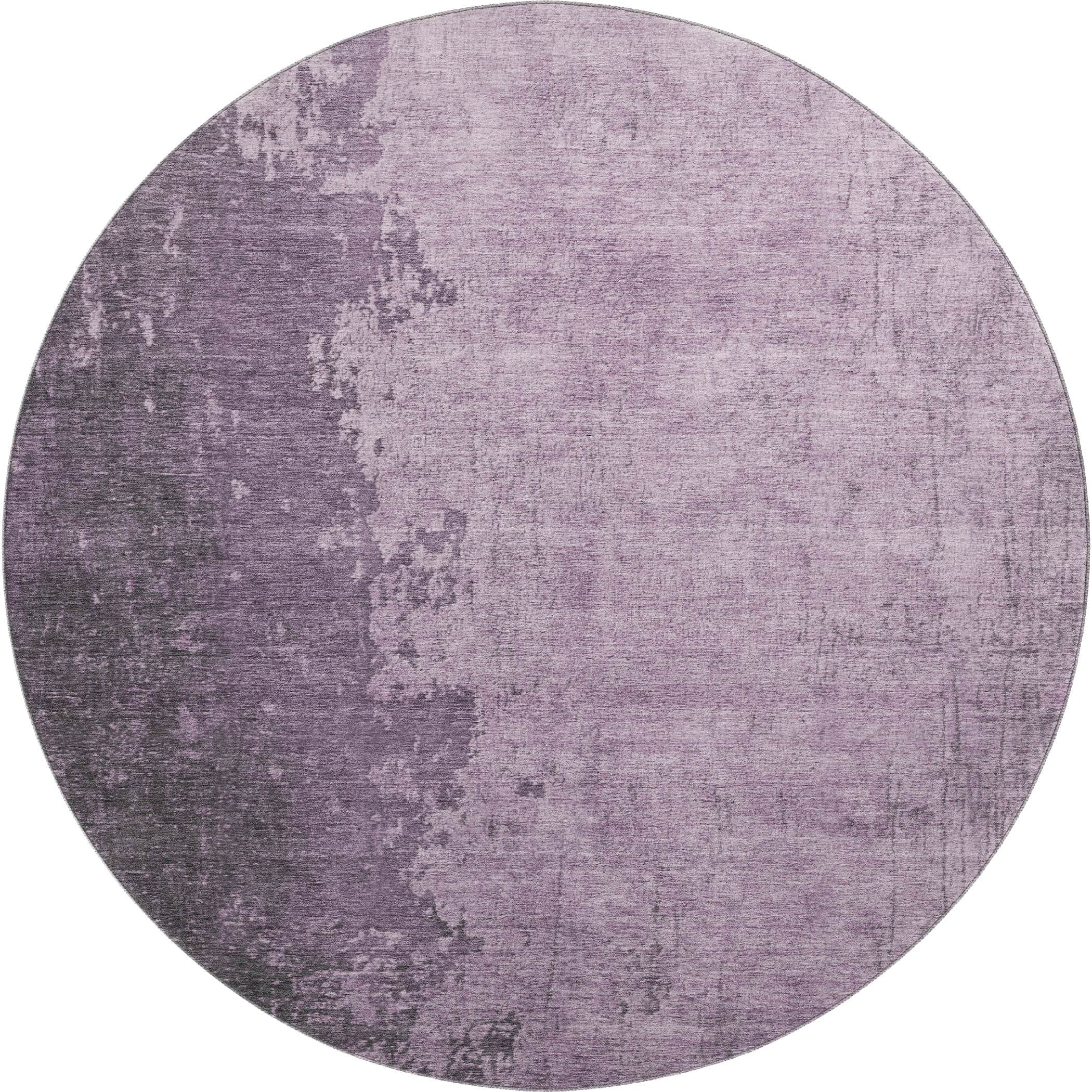 Kotor Machine Washable Transitional Lavender Purple Rug 8' x 8' #shape_Round