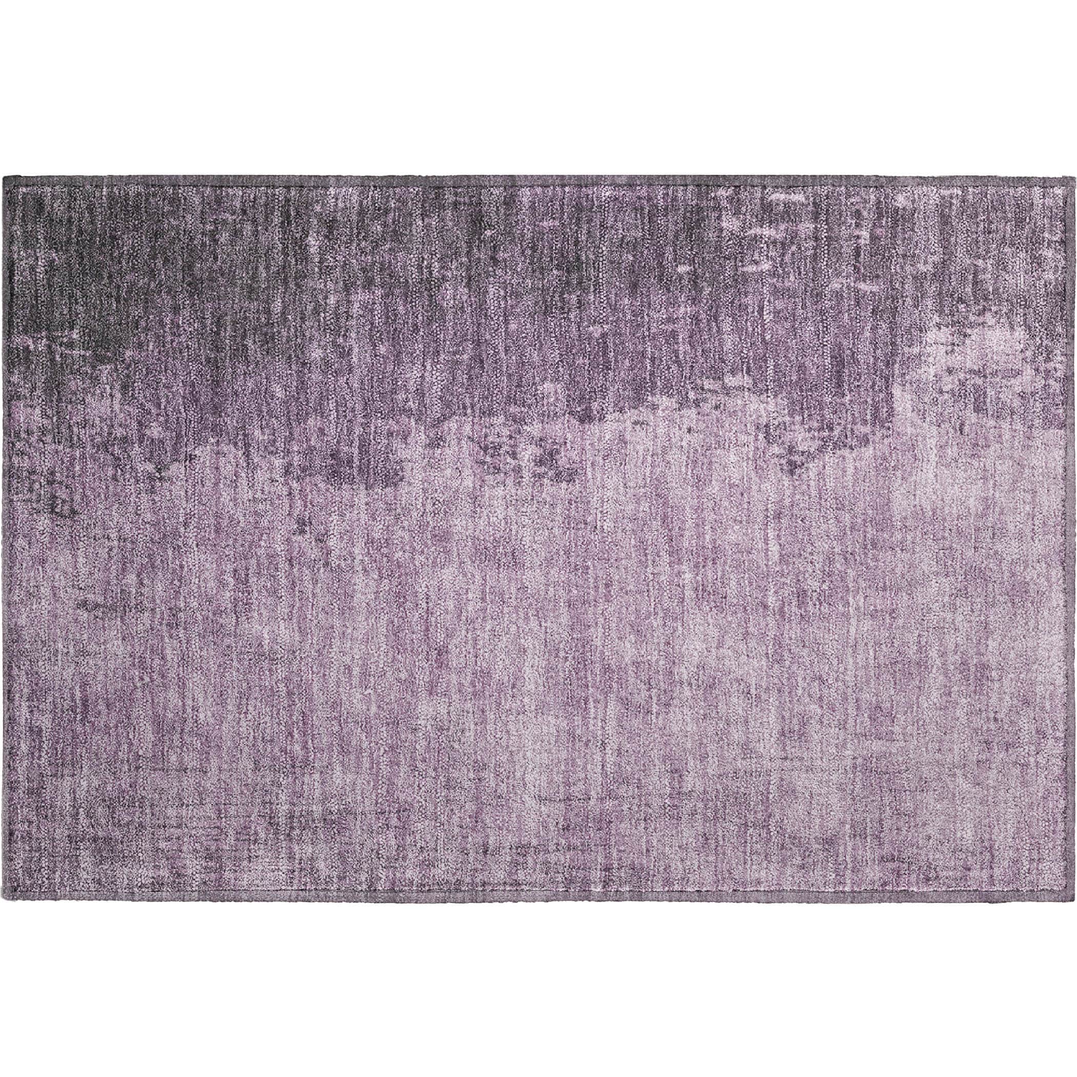Kotor Machine Washable Transitional Lavender Purple Rug 1'8" x 2'6" #shape_Rectangle