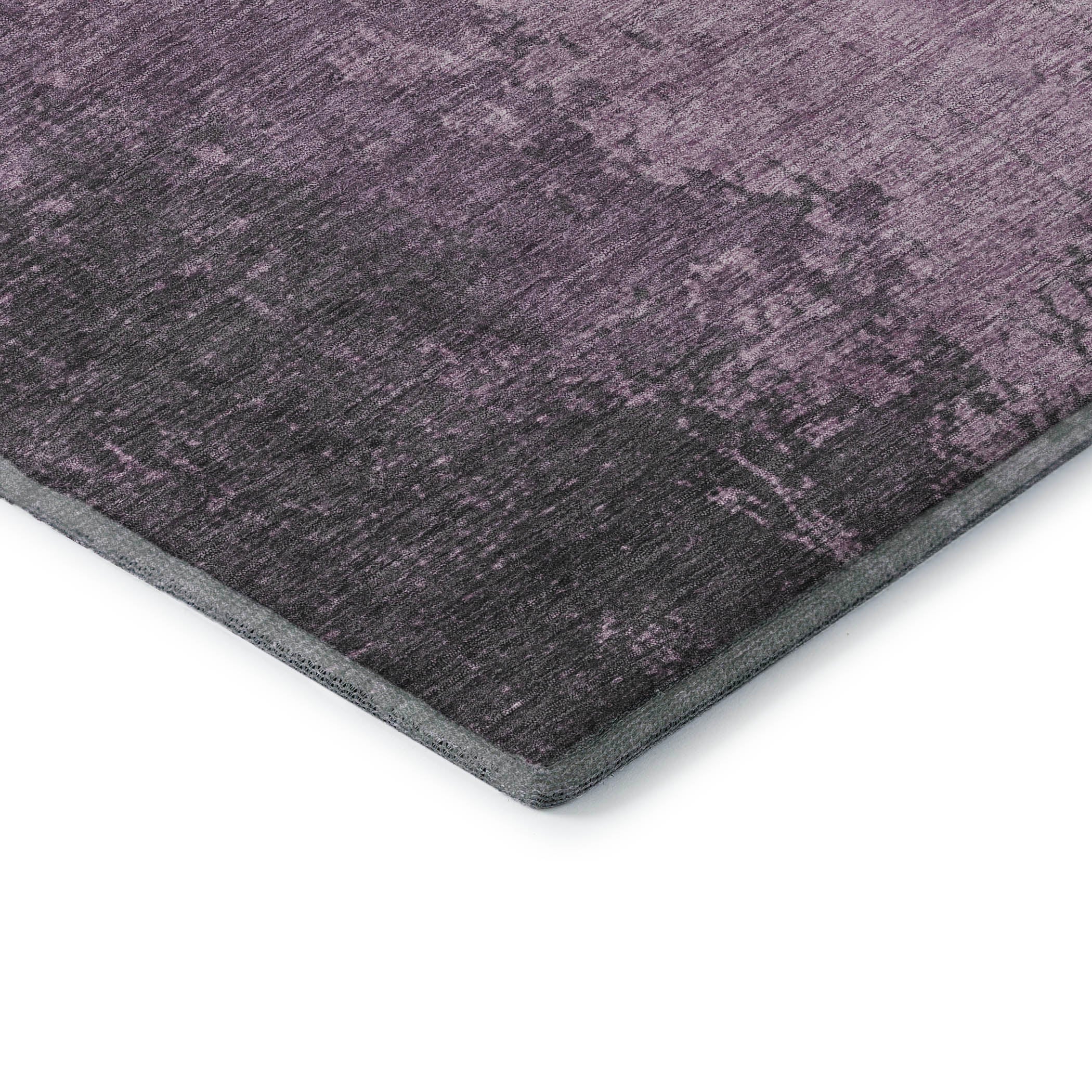Kotor Machine Washable Transitional Lavender Purple Rug 1'8" x 2'6" #shape_Rectangle