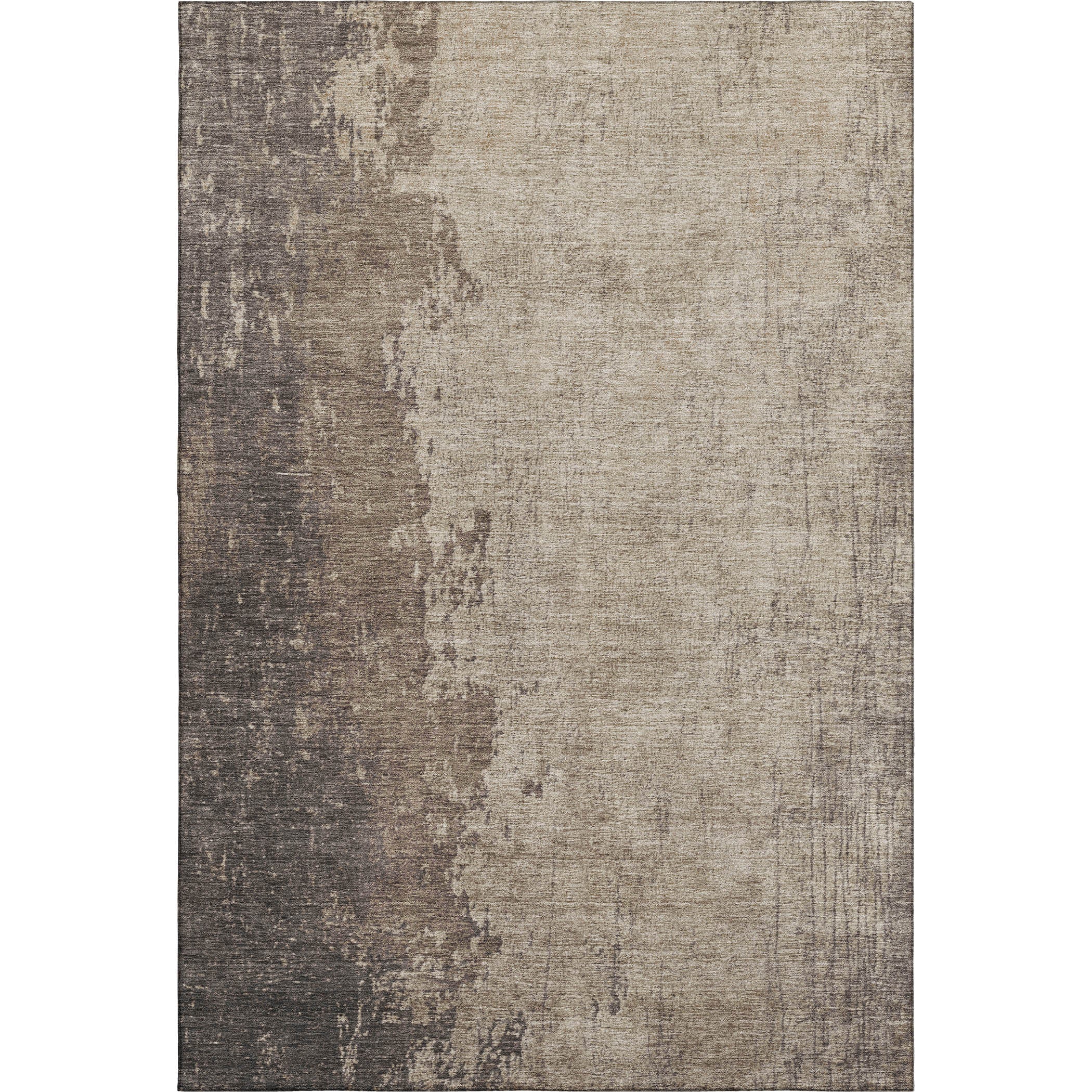 Kotor Machine Washable Transitional Taupe Brown Rug 2'6" x 3'10" #shape_Rectangle