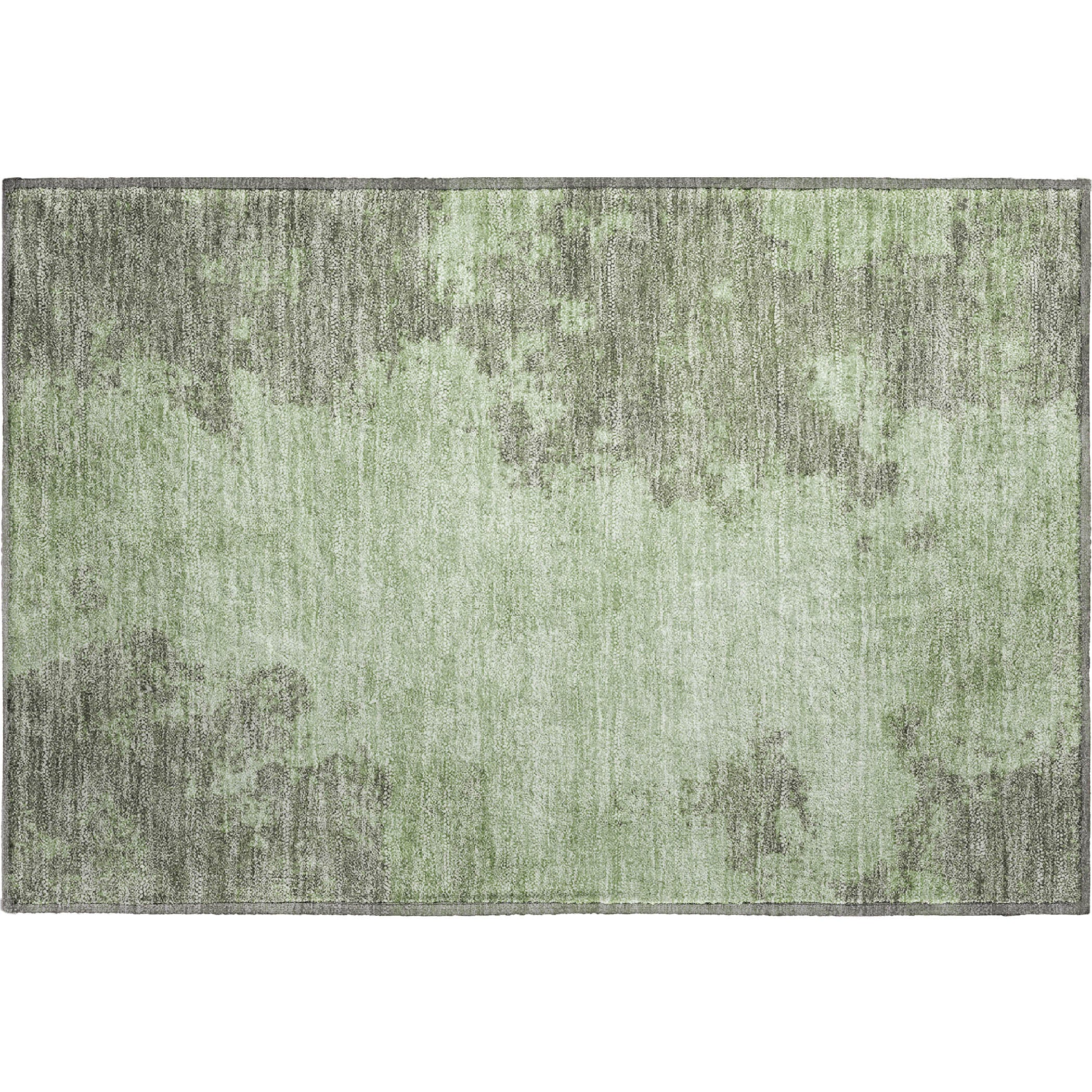 Dubrovnik Machine Washable Transitional Aloe Green Rug 1'8" x 2'6" #shape_Rectangle