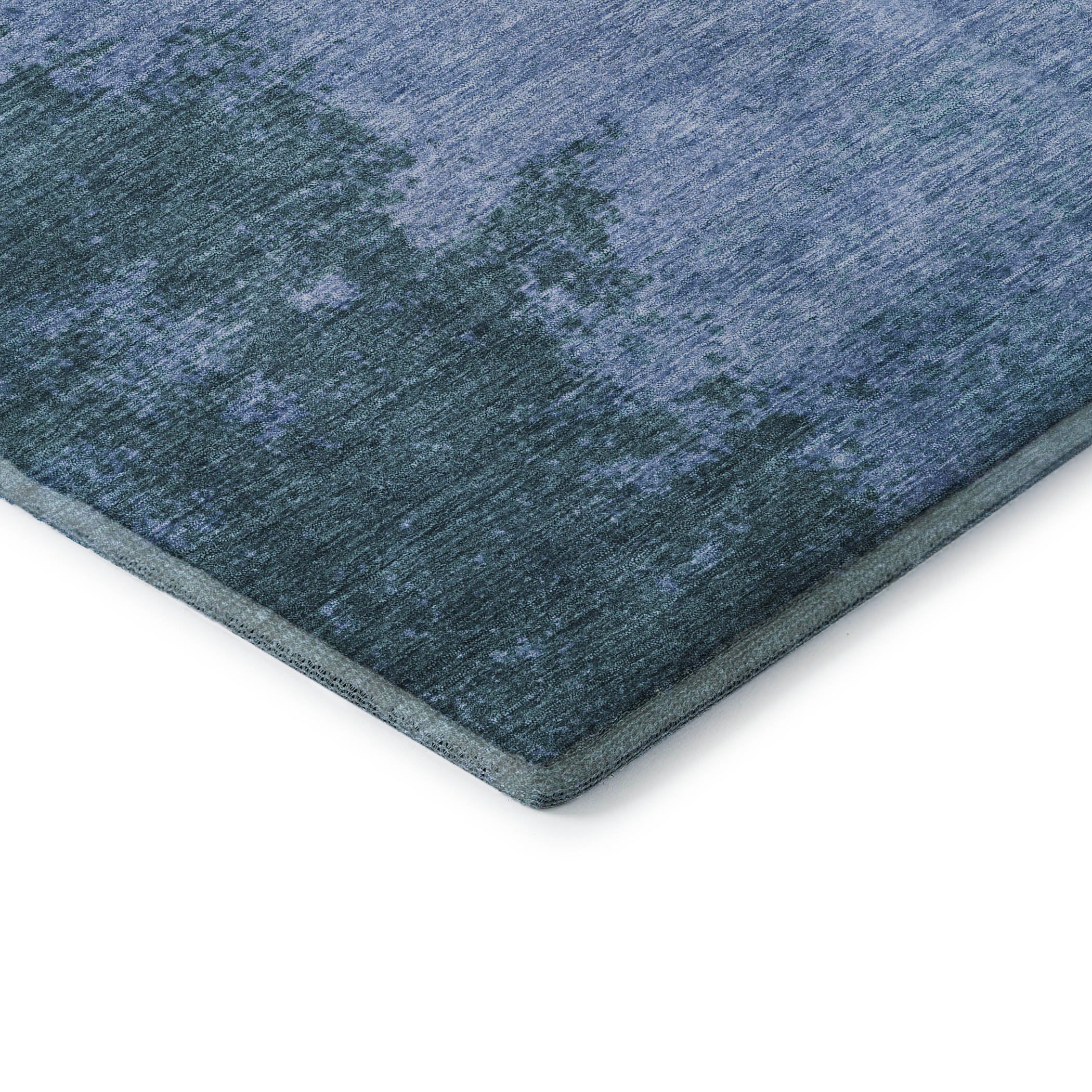 Dubrovnik Machine Washable Transitional Denim Blue Rug 1'8" x 2'6" #shape_Rectangle