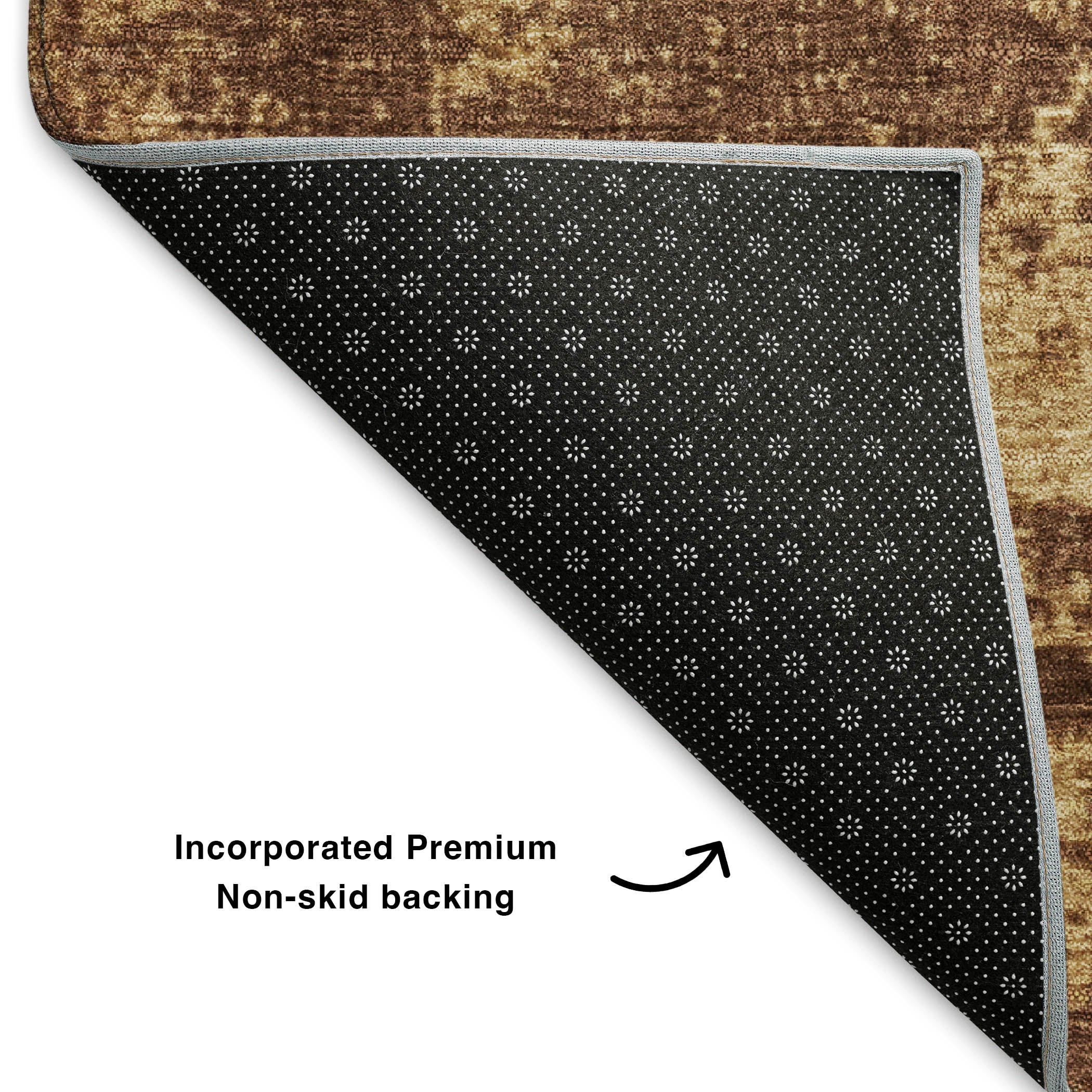 Dubrovnik Machine Washable Transitional Mocha Brown Rug 1'8" x 2'6" #shape_Rectangle
