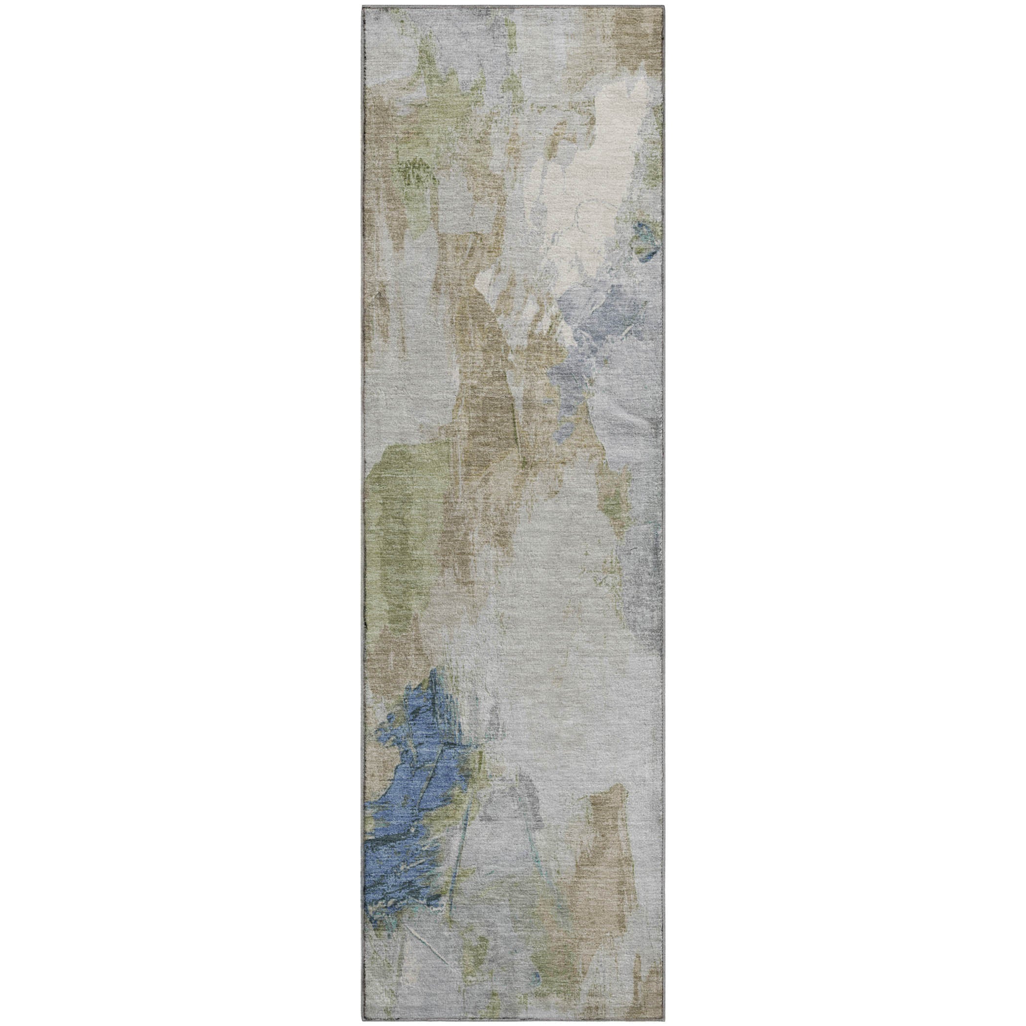 Reykjavik Machine Washable Transitional Beige Brown Rug 2'3" x 7'6" #shape_Runner