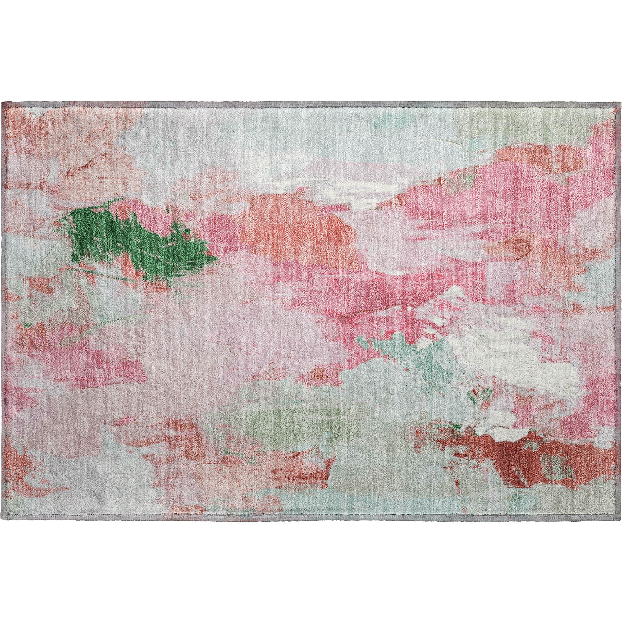 Reykjavik Machine Washable Transitional Blush Pink Rug 1'8" x 2'6" #shape_Rectangle