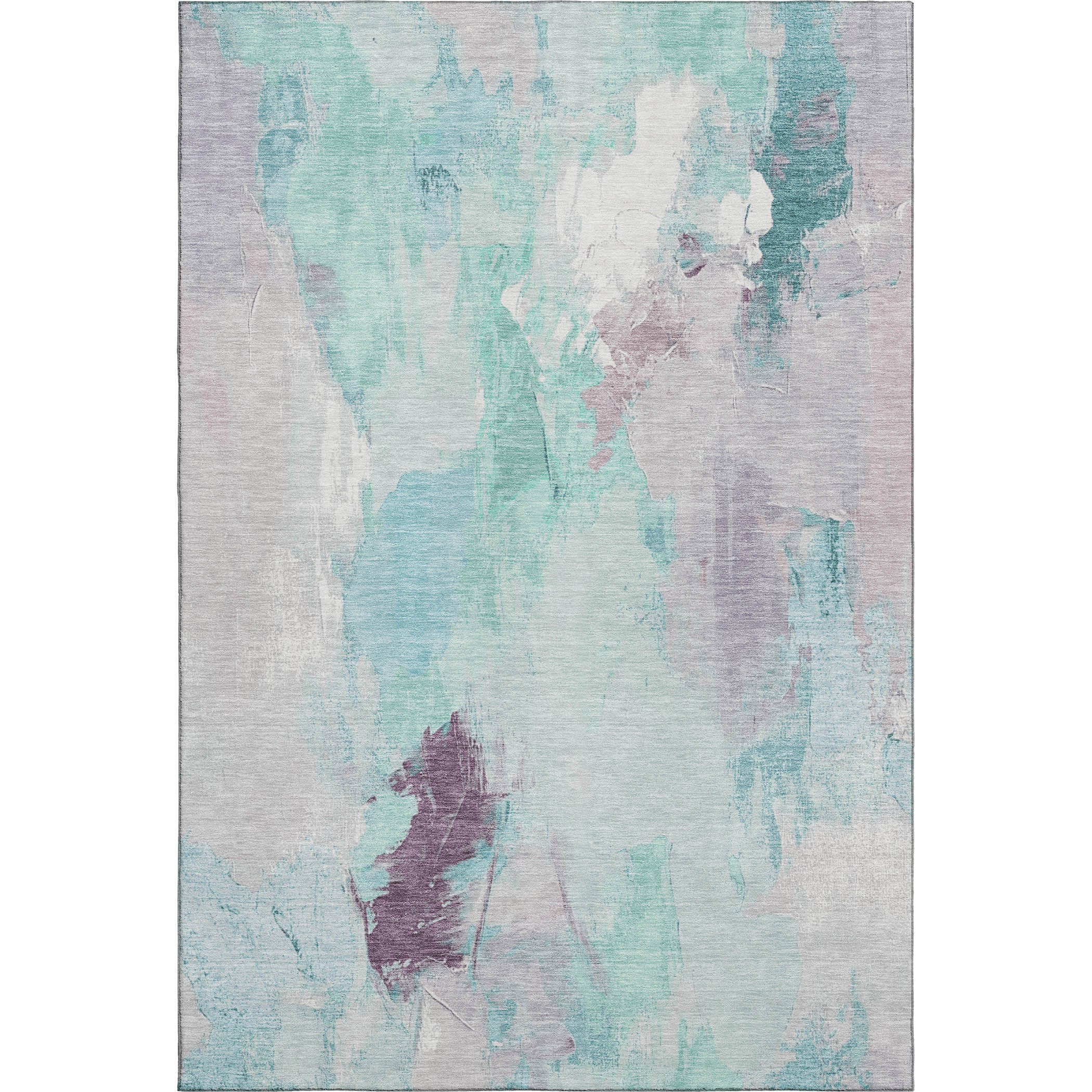 Reykjavik Machine Washable Transitional Teal Rug 2'6" x 3'10" #shape_Rectangle