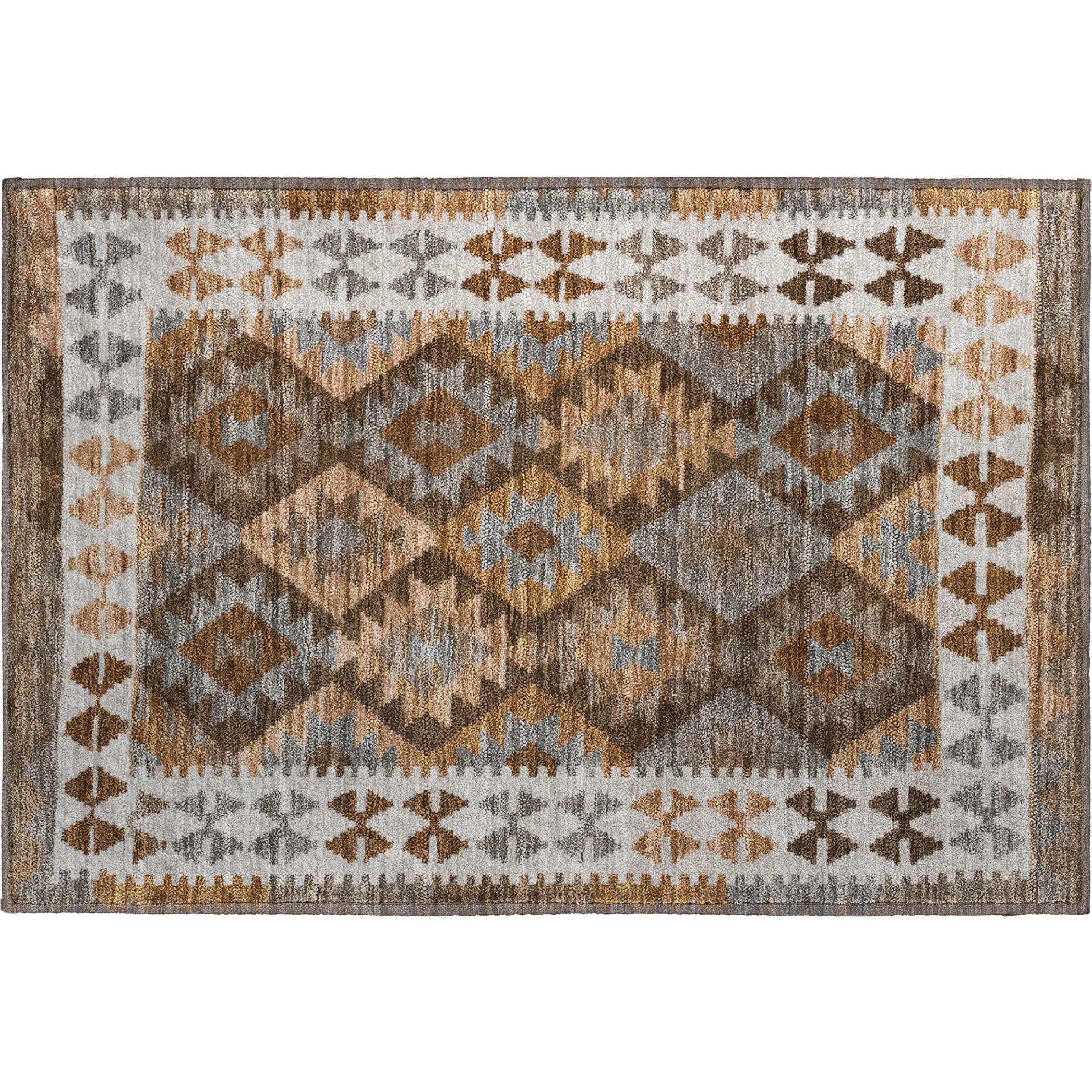 Chiang Mai Machine Washable Transitional Copper Orange Rug 1'8" x 2'6" #shape_Rectangle