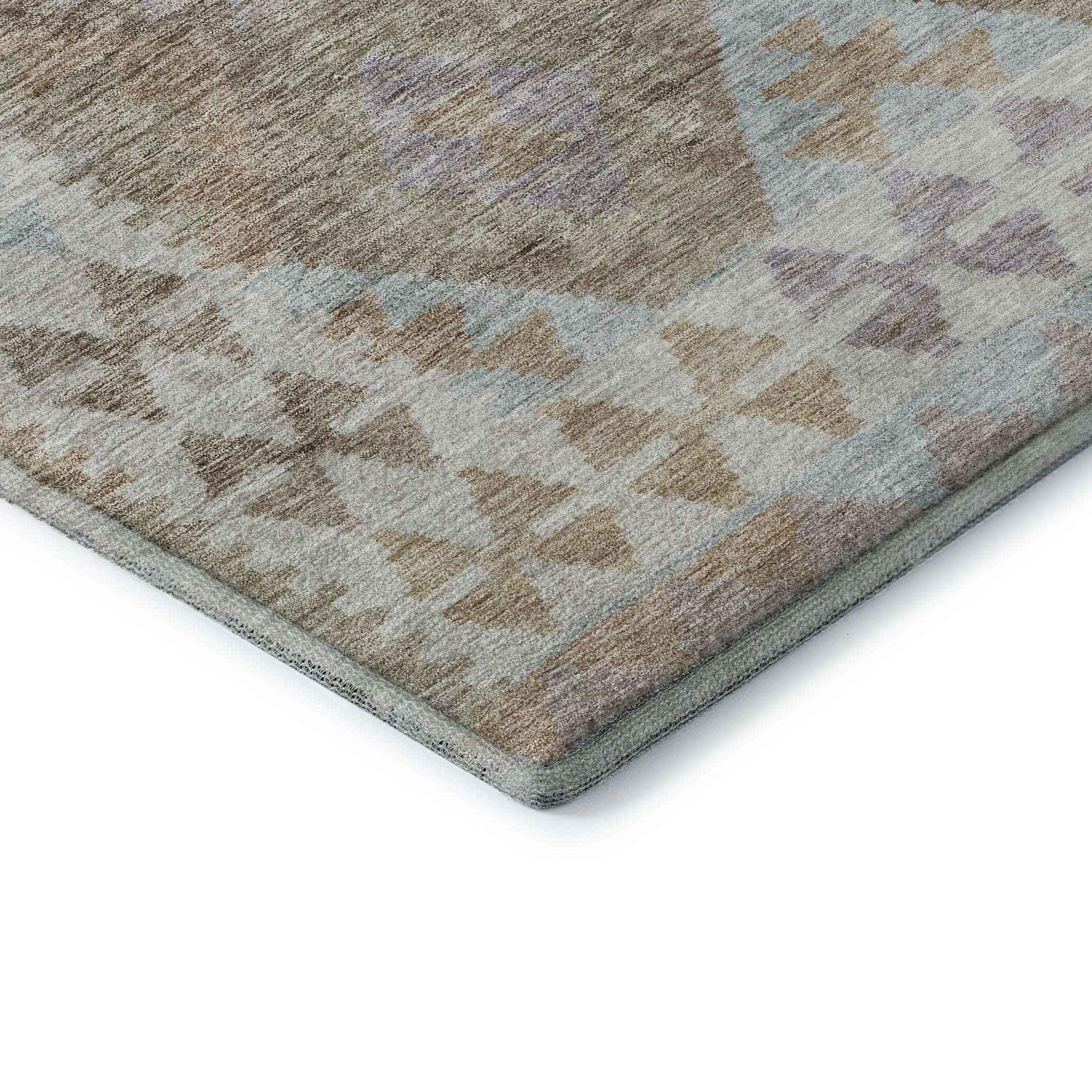 Chiang Mai Machine Washable Transitional Khaki Brown Rug 1'8" x 2'6" #shape_Rectangle