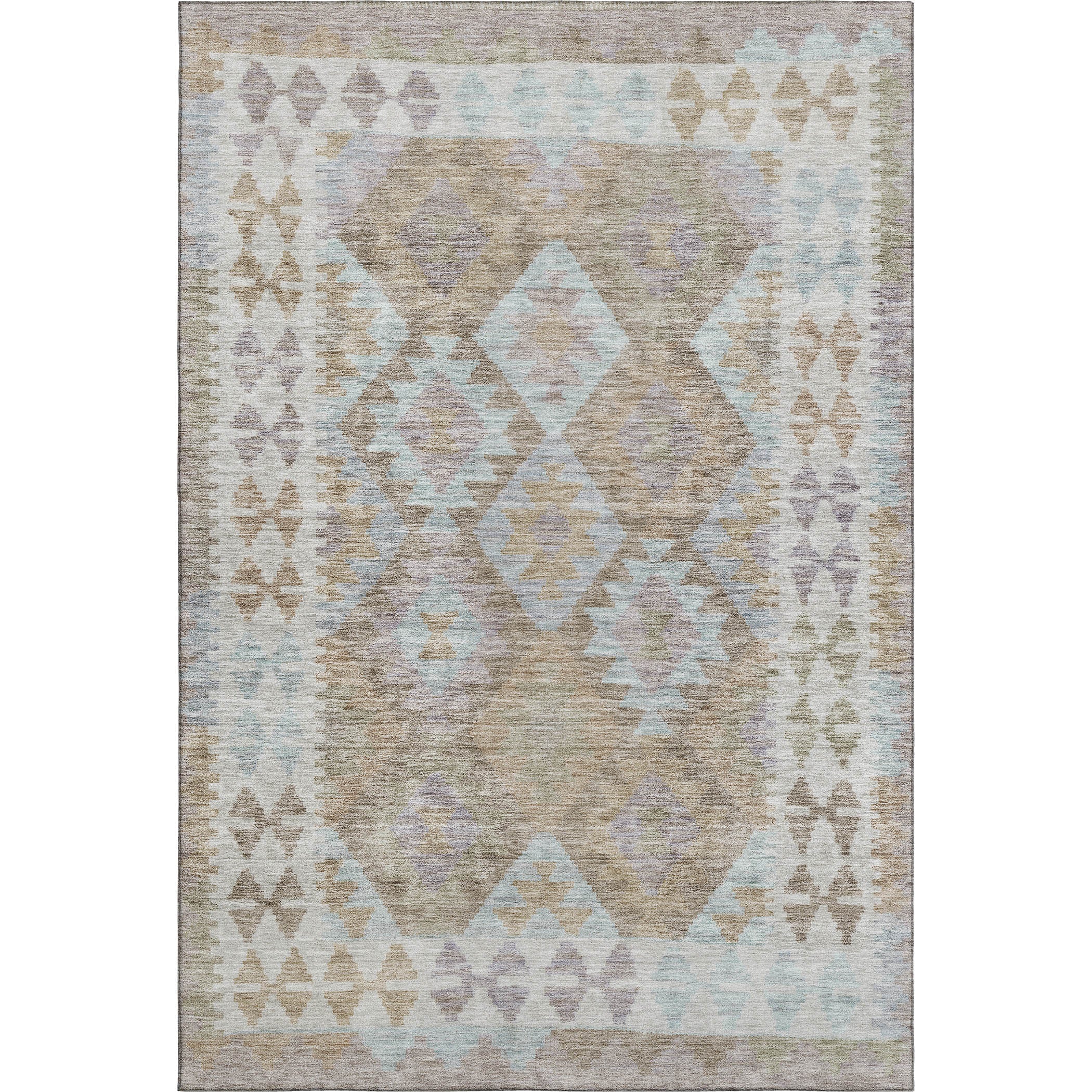 Chiang Mai Machine Washable Transitional Khaki Brown Rug 2'6" x 3'10" #shape_Rectangle