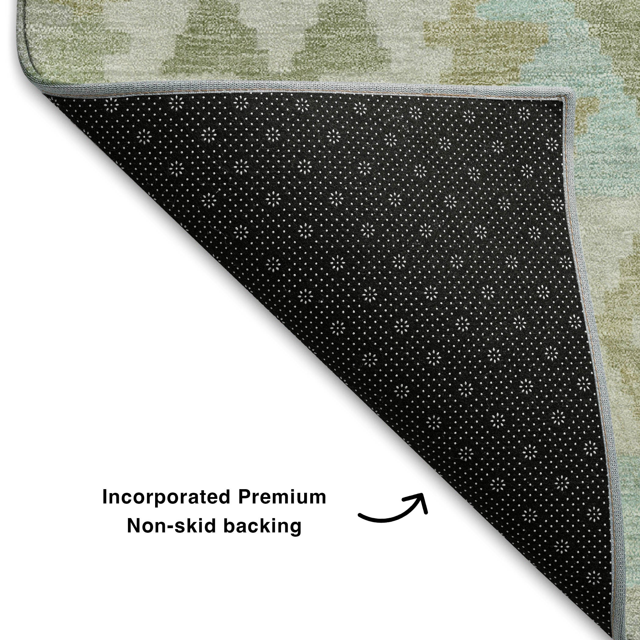 Chiang Mai Machine Washable Transitional Sage Green Rug 1'8" x 2'6" #shape_Rectangle