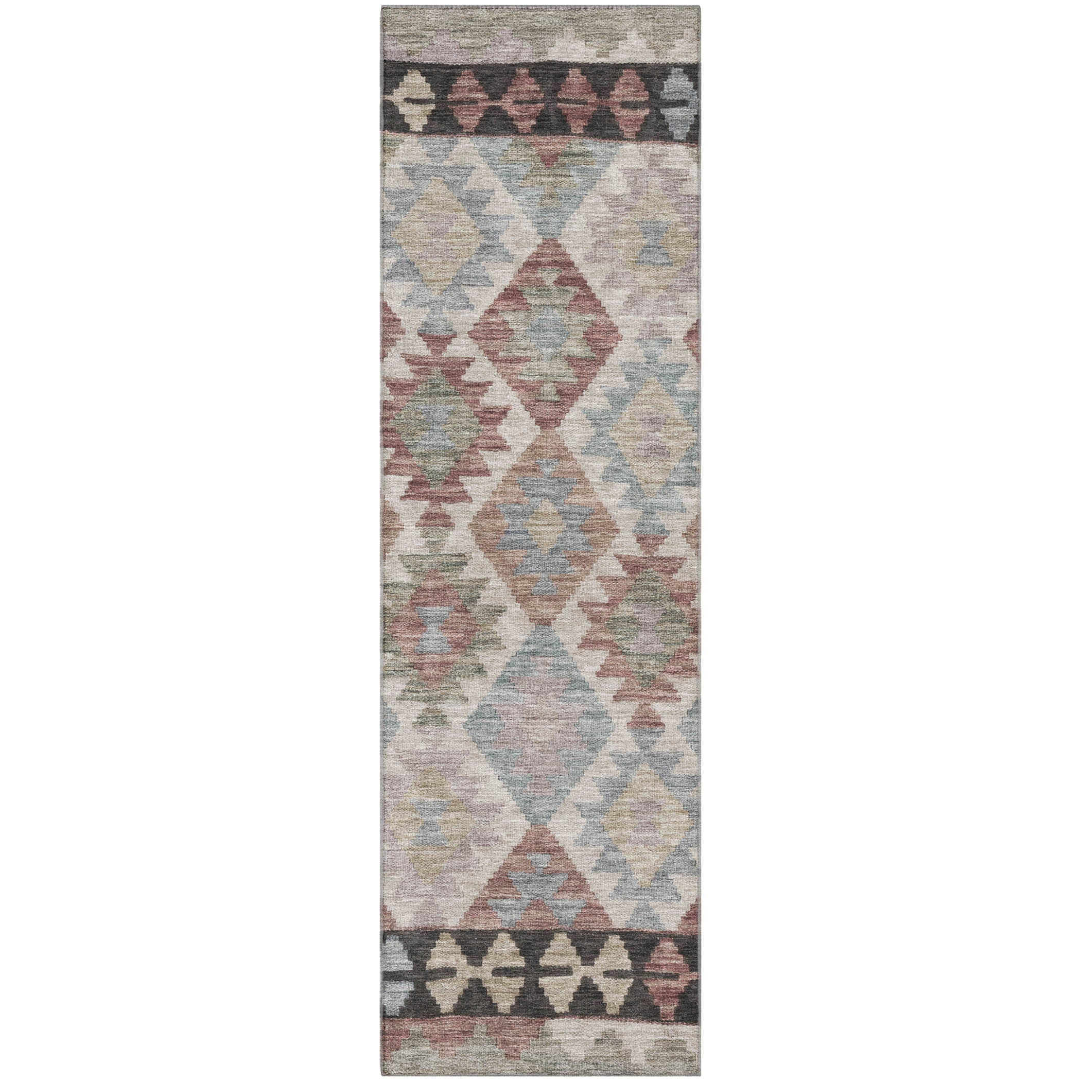 Chiang Mai Machine Washable Transitional Taupe Brown Rug 2'3" x 7'6" #shape_Runner