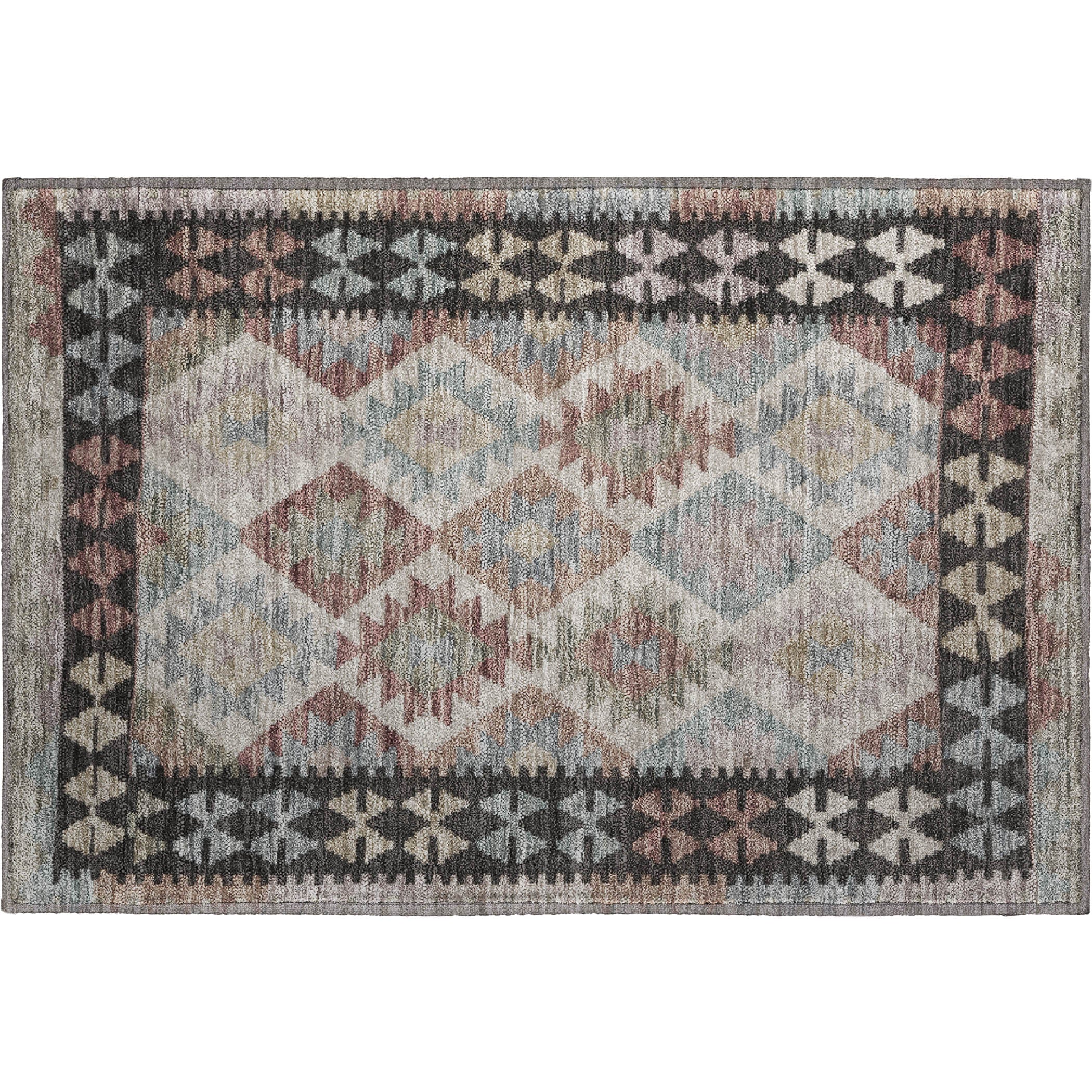 Chiang Mai Machine Washable Transitional Taupe Brown Rug 1'8" x 2'6" #shape_Rectangle
