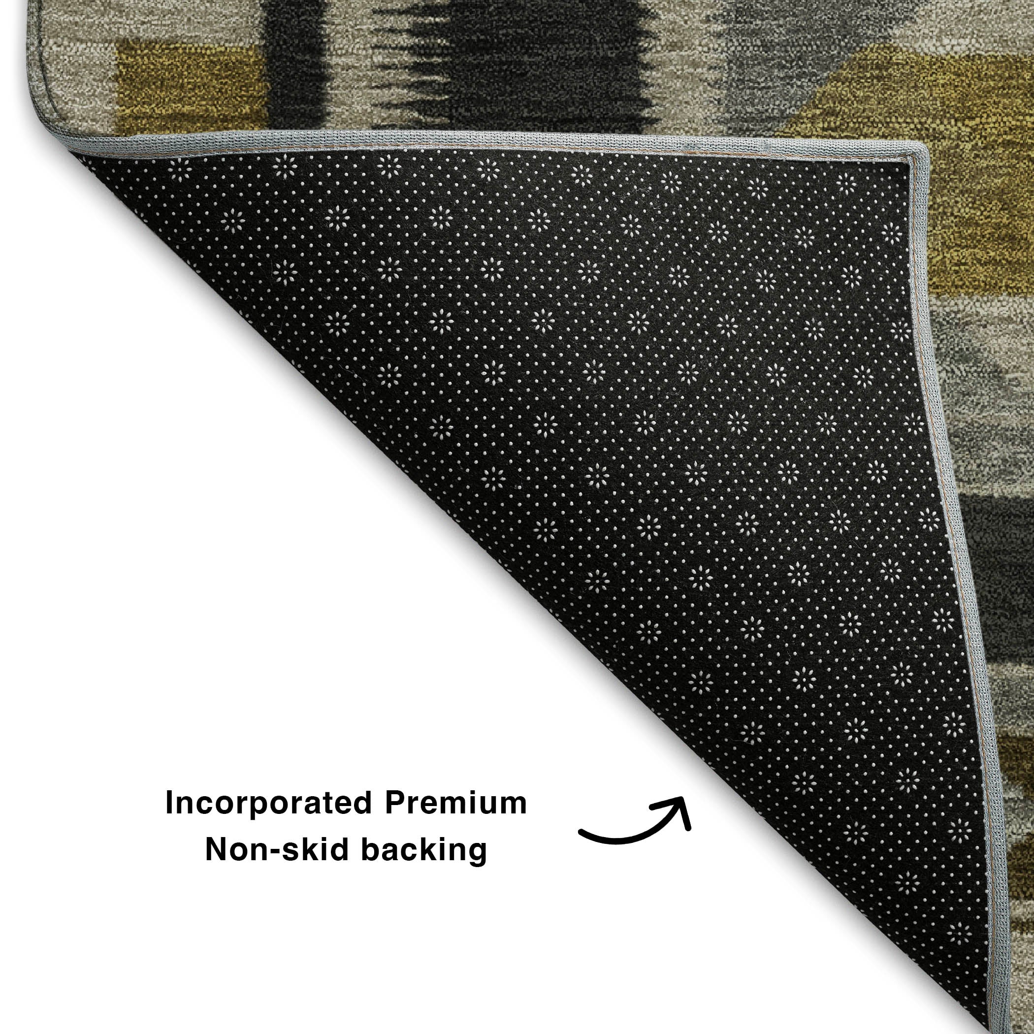 Queenstown Machine Washable Transitional Chocolate Brown Rug 1'8" x 2'6" #shape_Rectangle