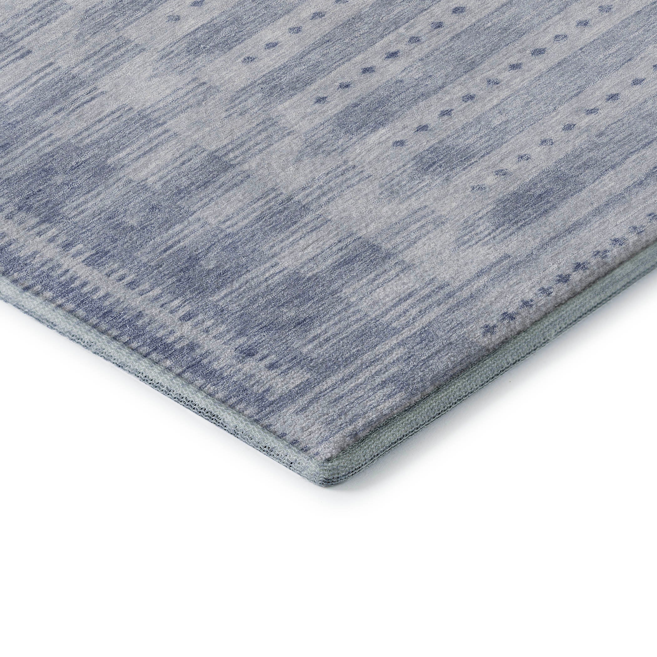 Sintra Machine Washable Transitional Blue Rug 1'8" x 2'6" #shape_Rectangle