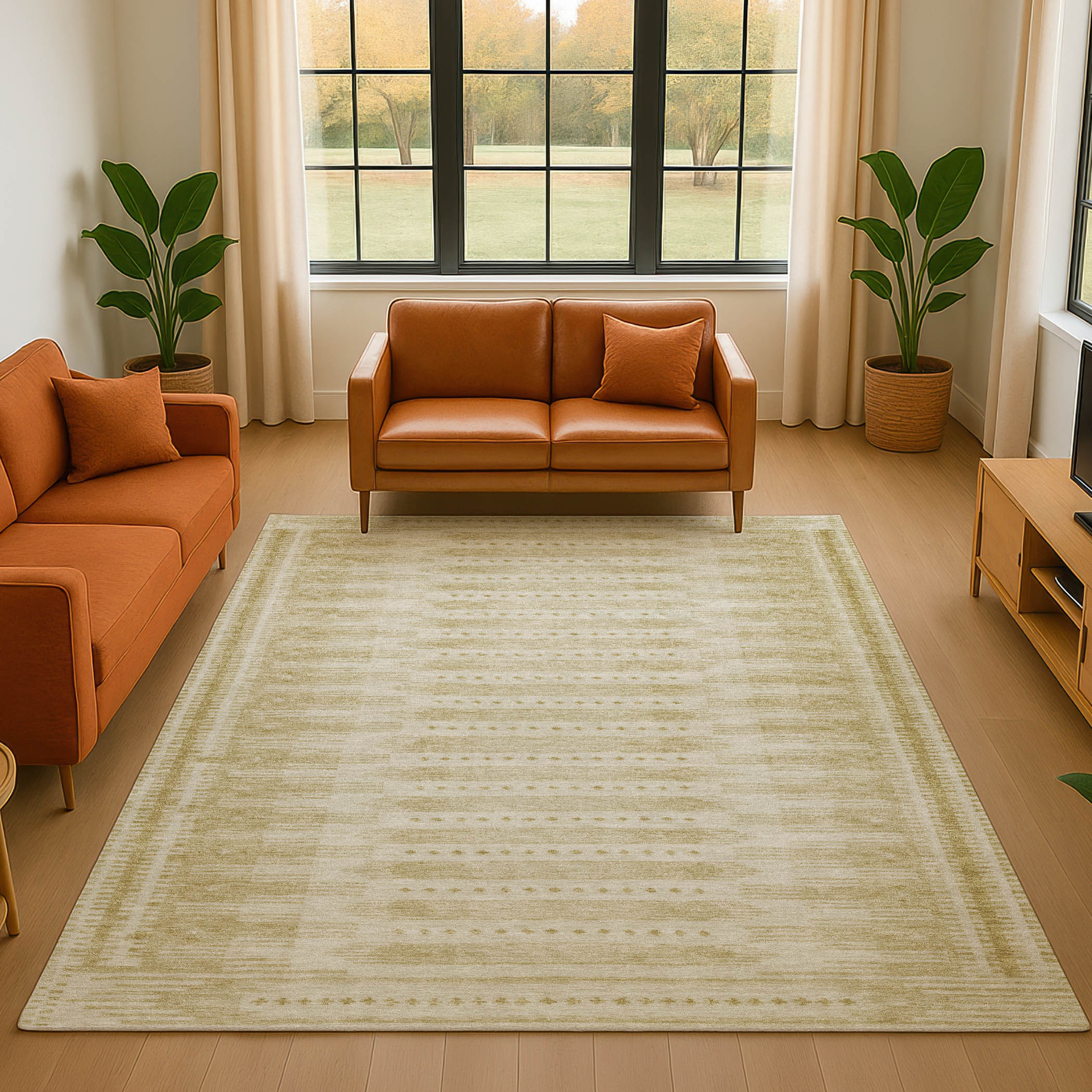 Sintra Machine Washable Transitional Gold Rug 2'6" x 3'10" #shape_Rectangle