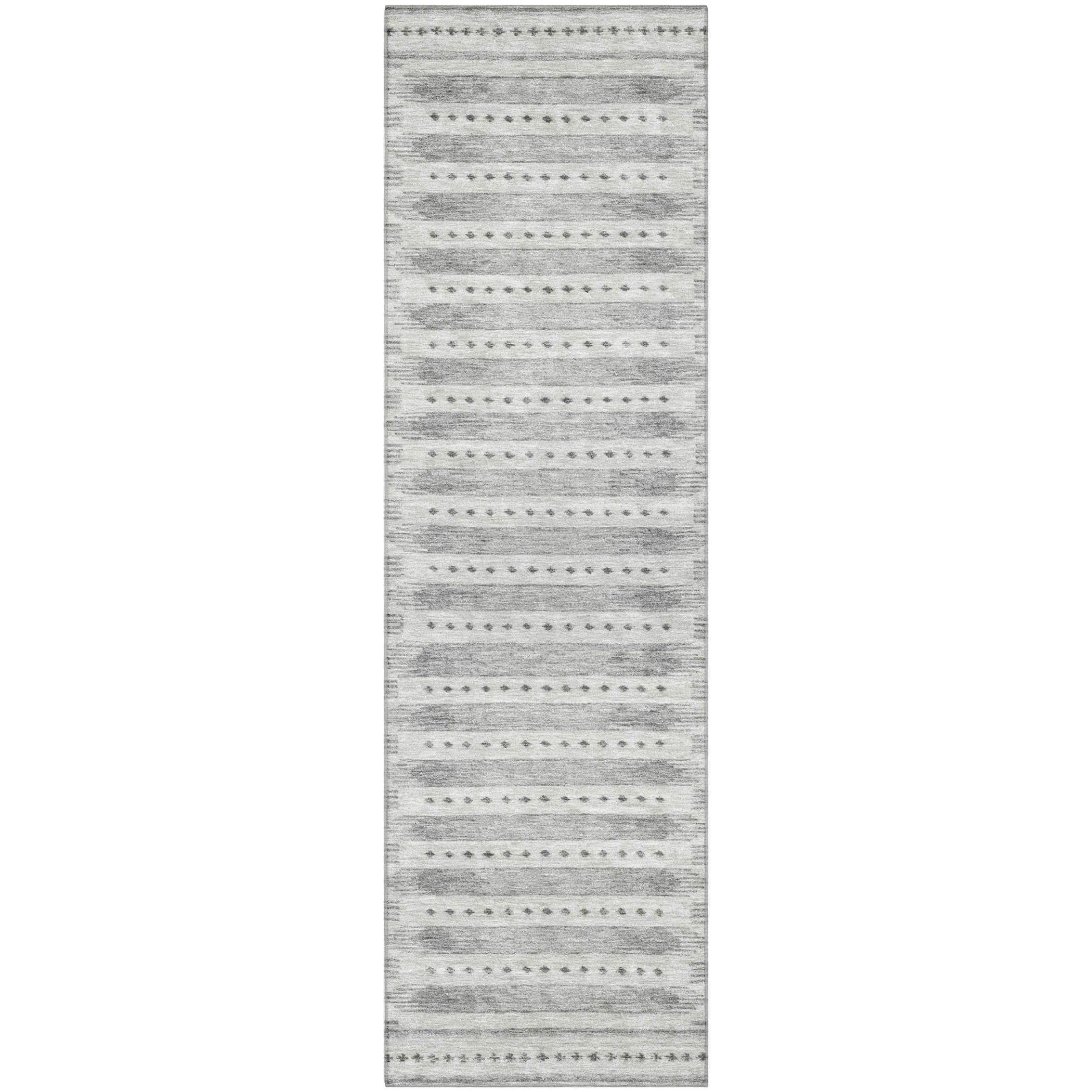 Sintra Machine Washable Transitional Gray Rug 2'3" x 7'6" #shape_Runner