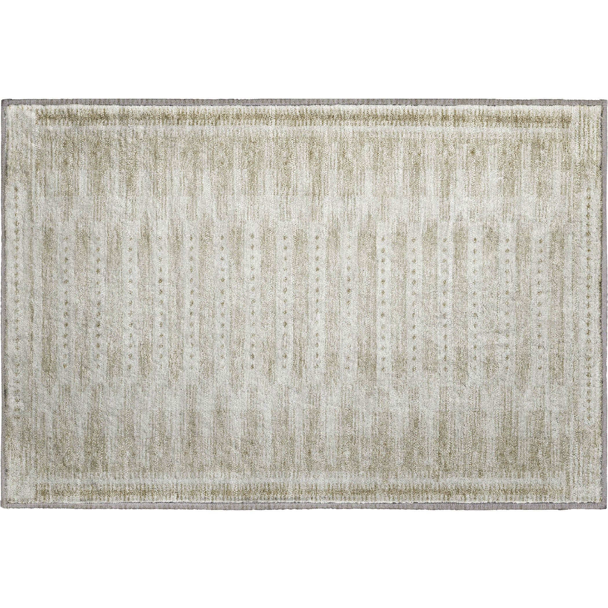 Sintra Machine Washable Transitional Khaki Brown Rug 1'8" x 2'6" #shape_Rectangle