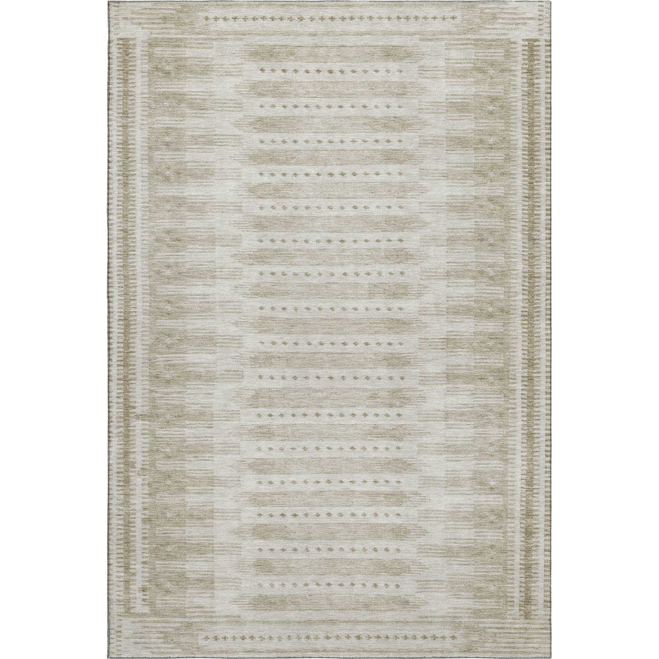 Sintra Machine Washable Transitional Khaki Brown Rug 2'6" x 3'10" #shape_Rectangle