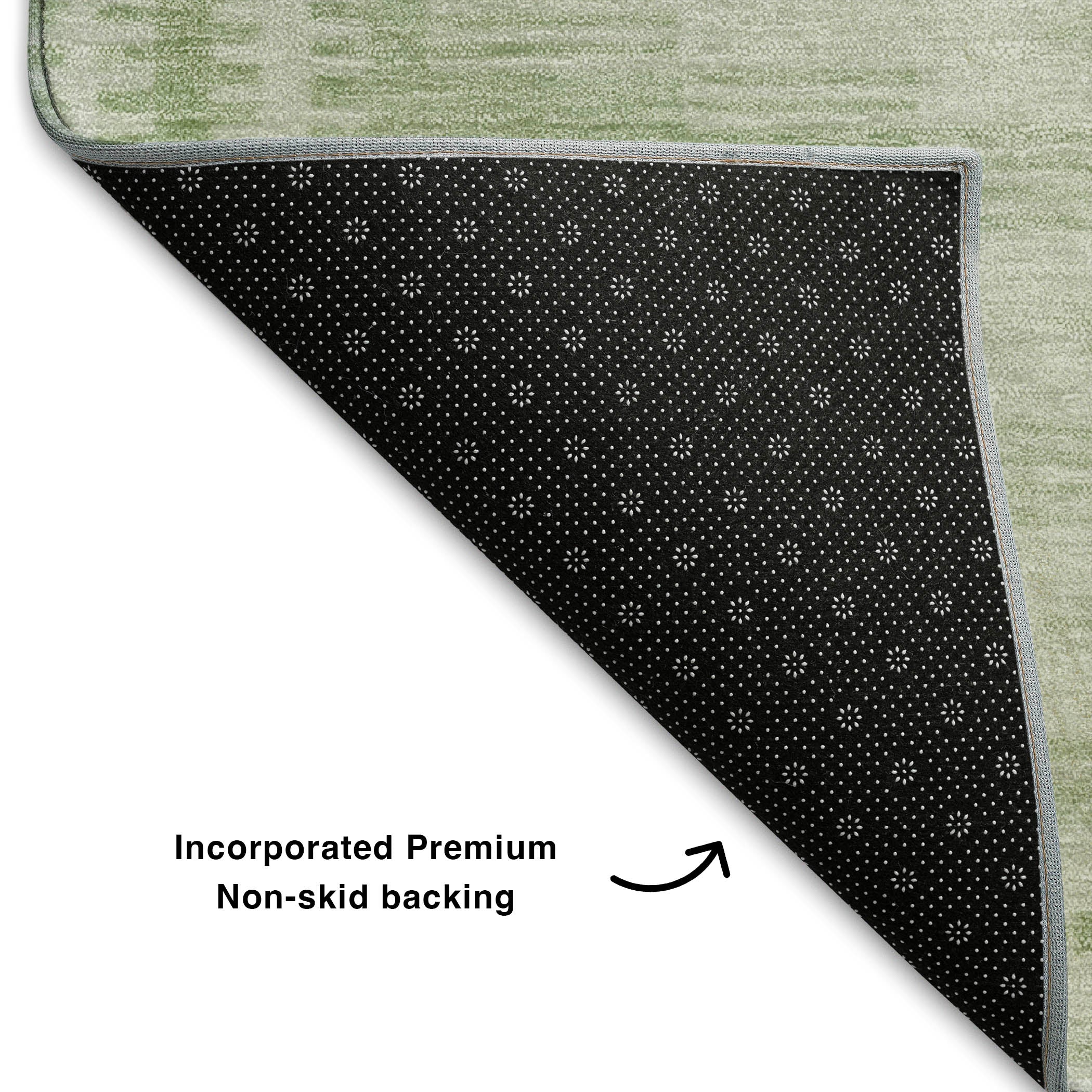 Sintra Machine Washable Transitional Sage Green Rug 1'8" x 2'6" #shape_Rectangle