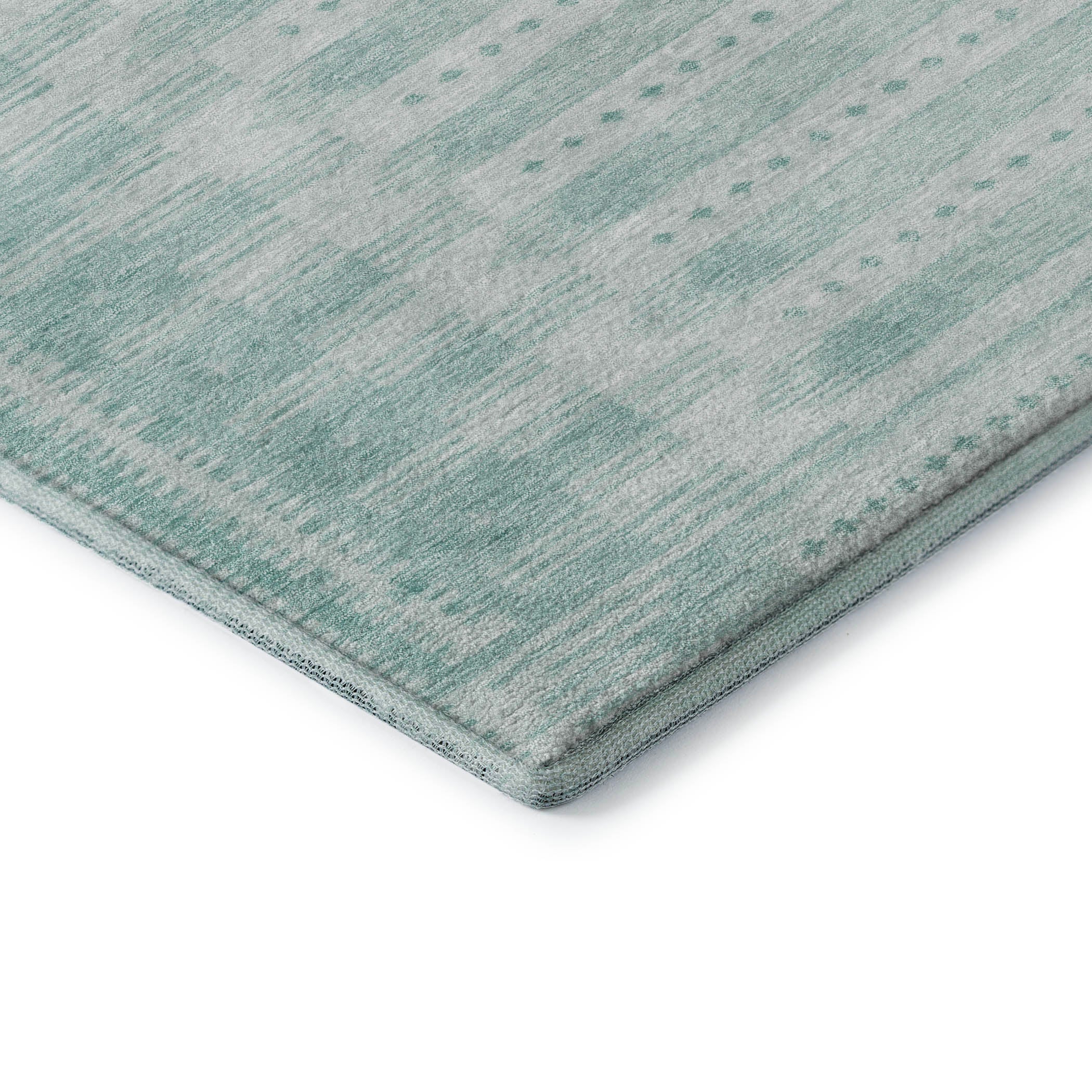 Sintra Machine Washable Transitional Turquoise Teal Rug 1'8" x 2'6" #shape_Rectangle