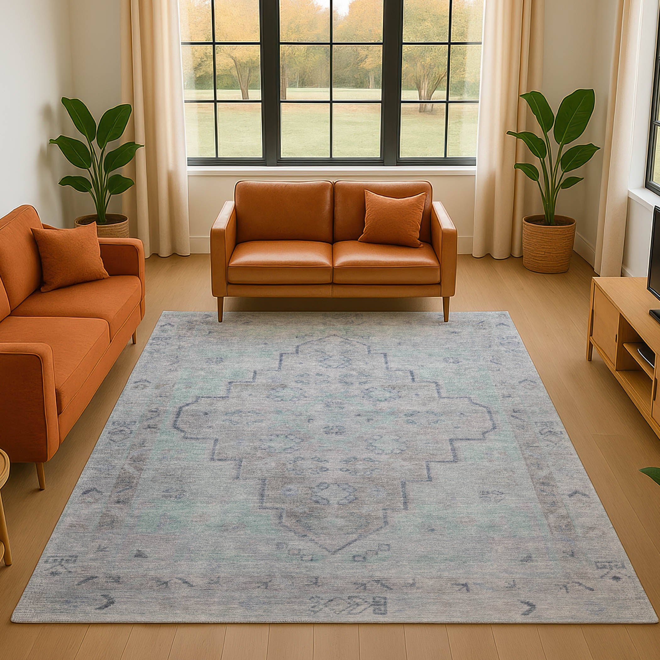 Zanzibar Machine Washable Transitional Gray Rug 2'6" x 3'10" #shape_Rectangle