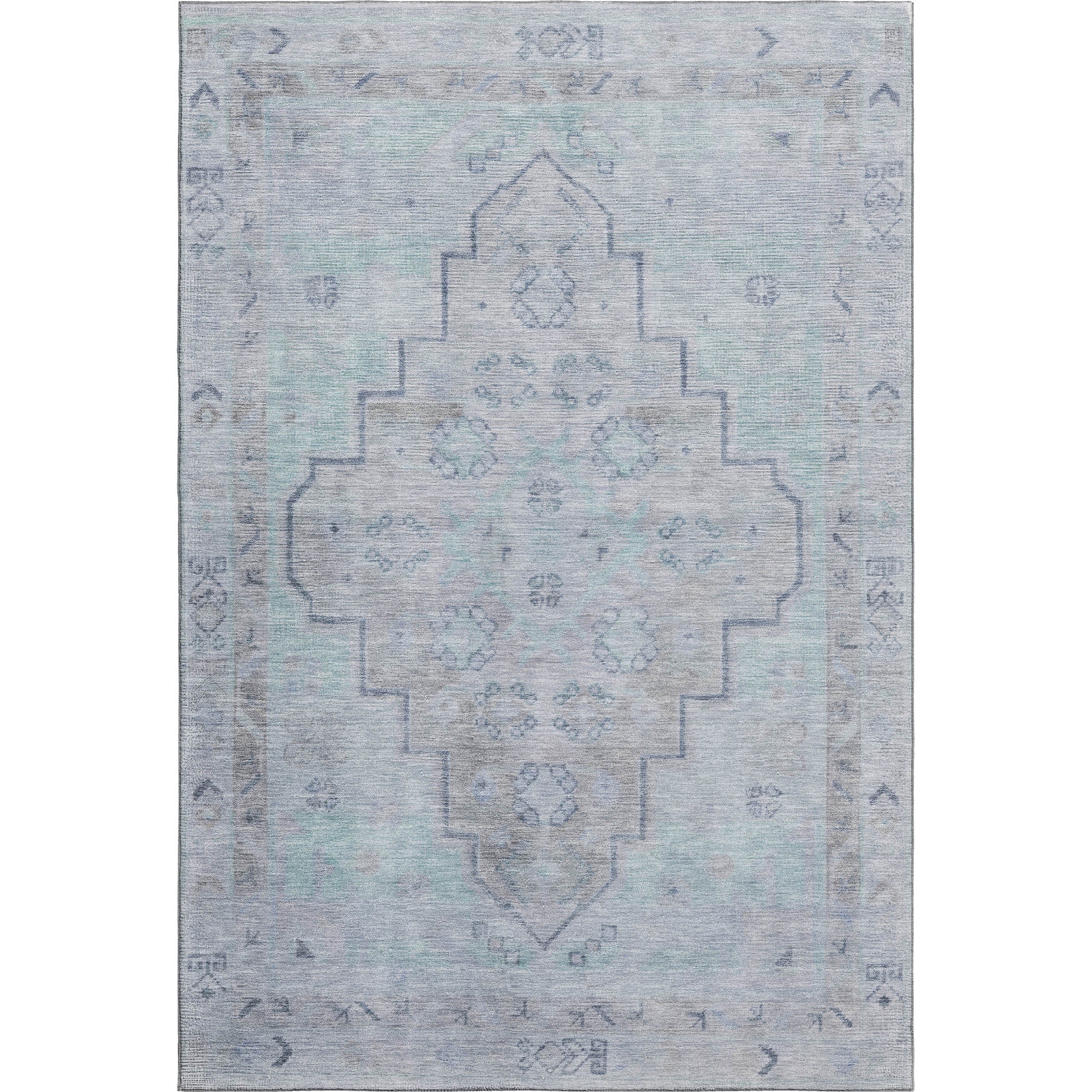 Zanzibar Machine Washable Transitional Gray Rug 2'6" x 3'10" #shape_Rectangle