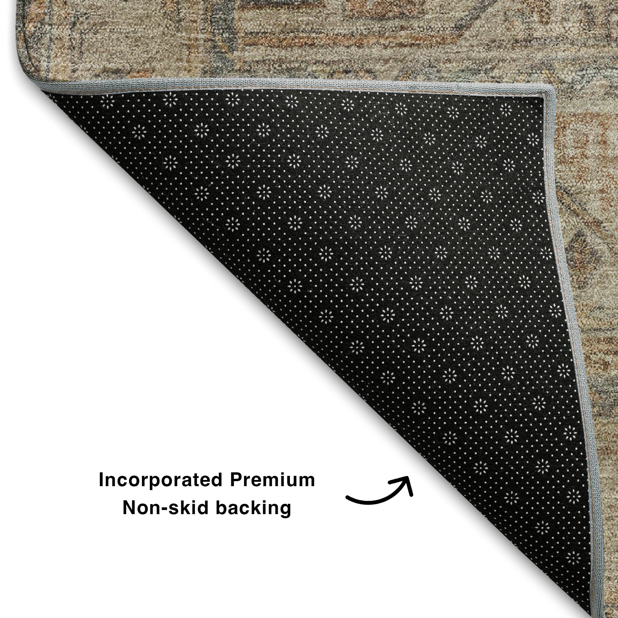 Lima Machine Washable Transitional Beige Brown Rug 1'8" x 2'6" #shape_Rectangle