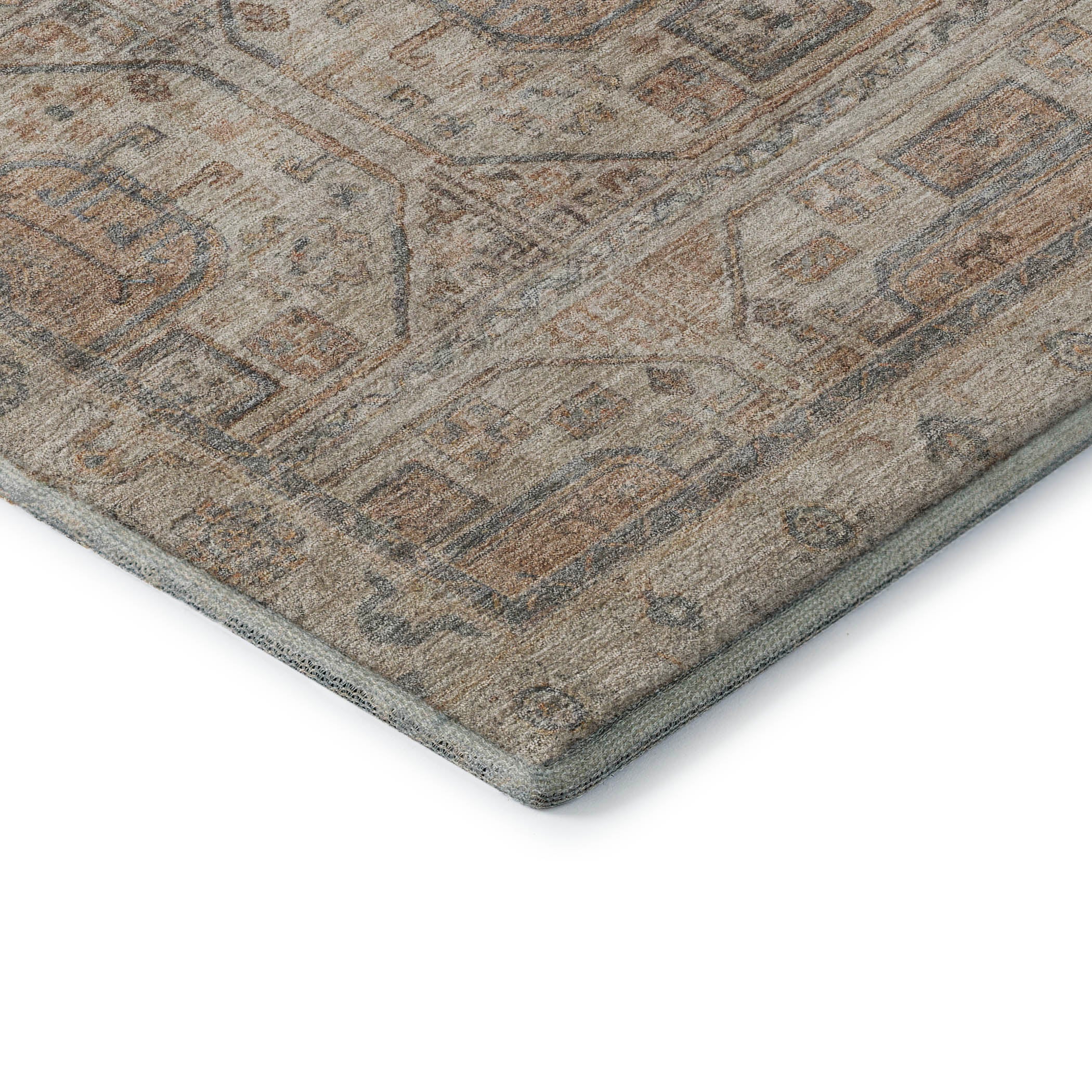 Lima Machine Washable Transitional Beige Brown Rug 1'8" x 2'6" #shape_Rectangle