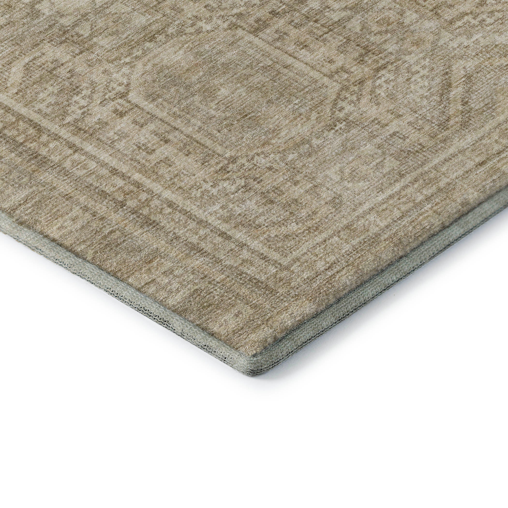 Porto Machine Washable Transitional Beige Brown Rug 1'8" x 2'6" #shape_Rectangle