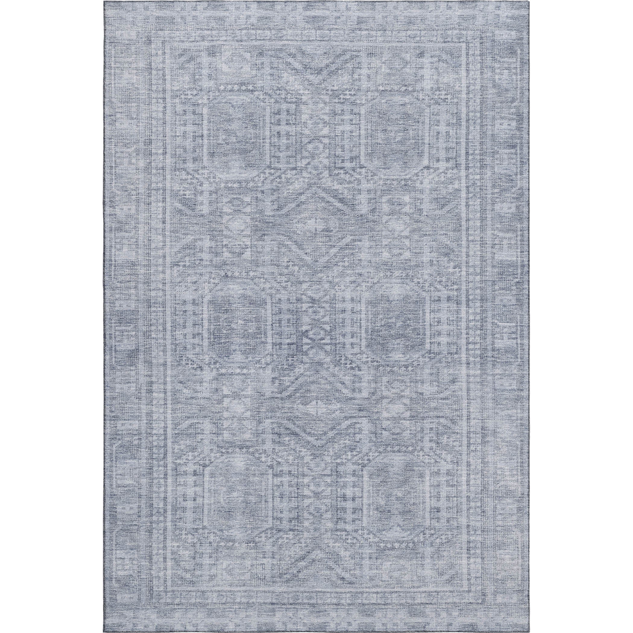 Porto Machine Washable Transitional Sky Blue Rug 2'6" x 3'10" #shape_Rectangle