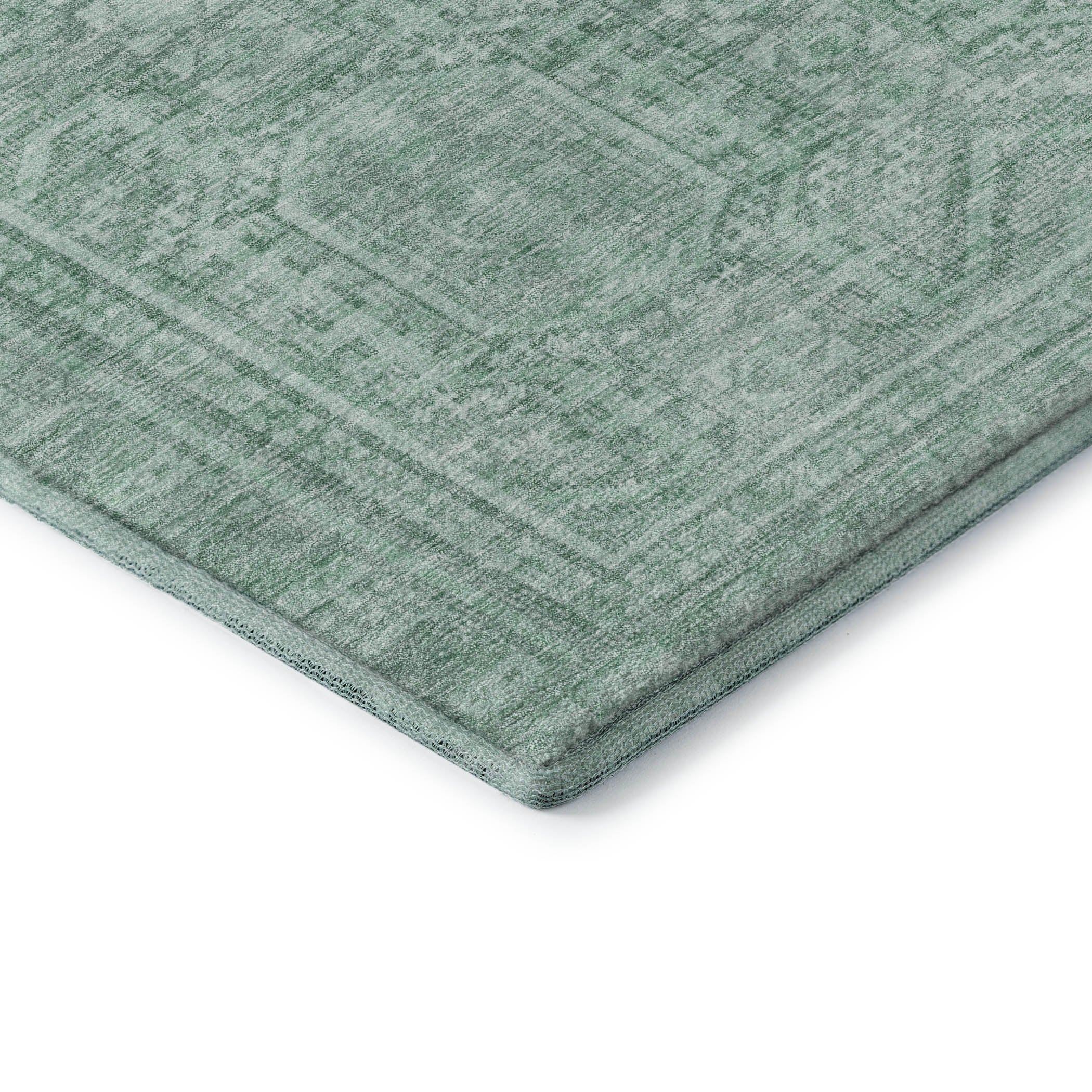 Porto Machine Washable Transitional Teal Rug 1'8" x 2'6" #shape_Rectangle
