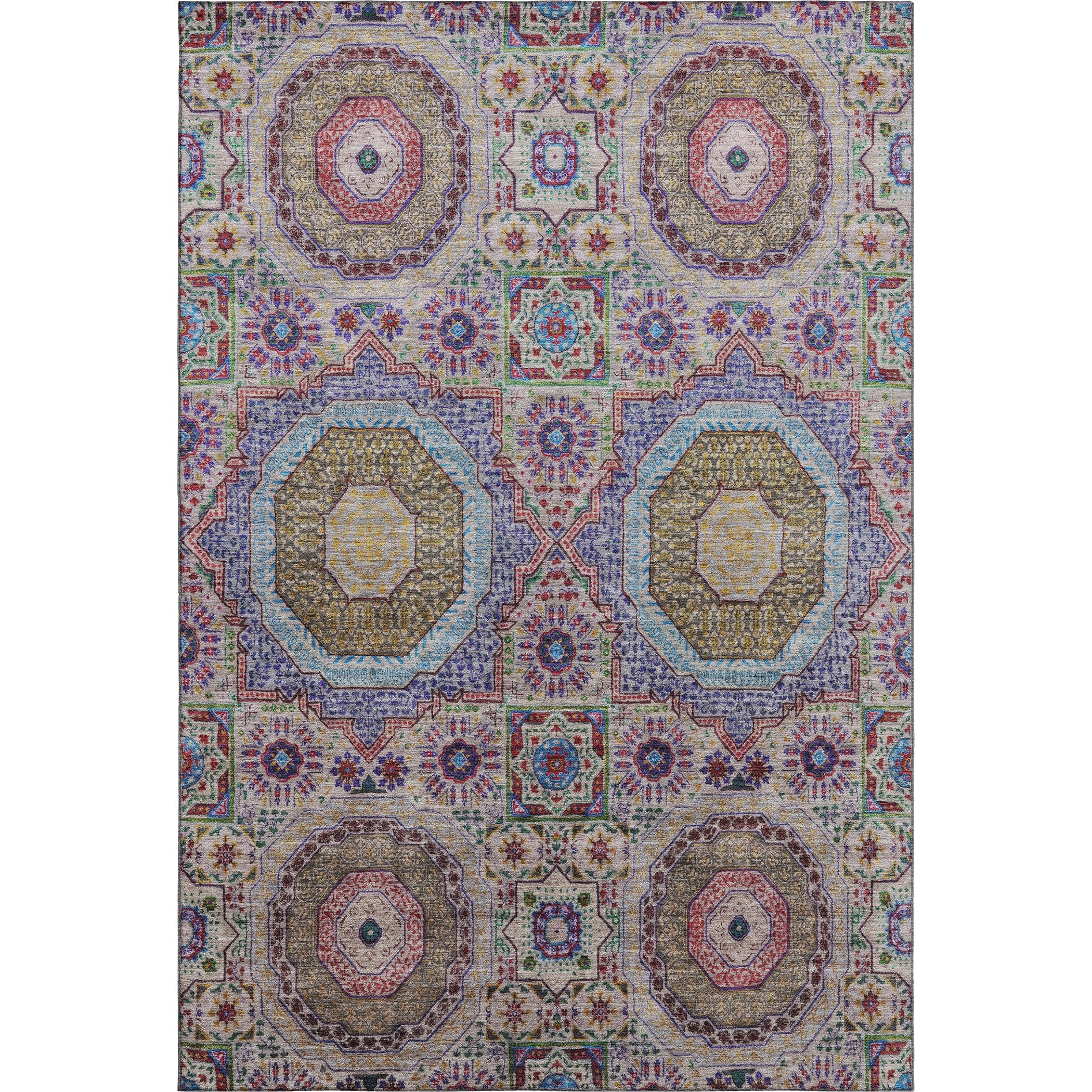 Hoi An Machine Washable Transitional Purple Rug 2'6" x 3'10" #shape_Rectangle