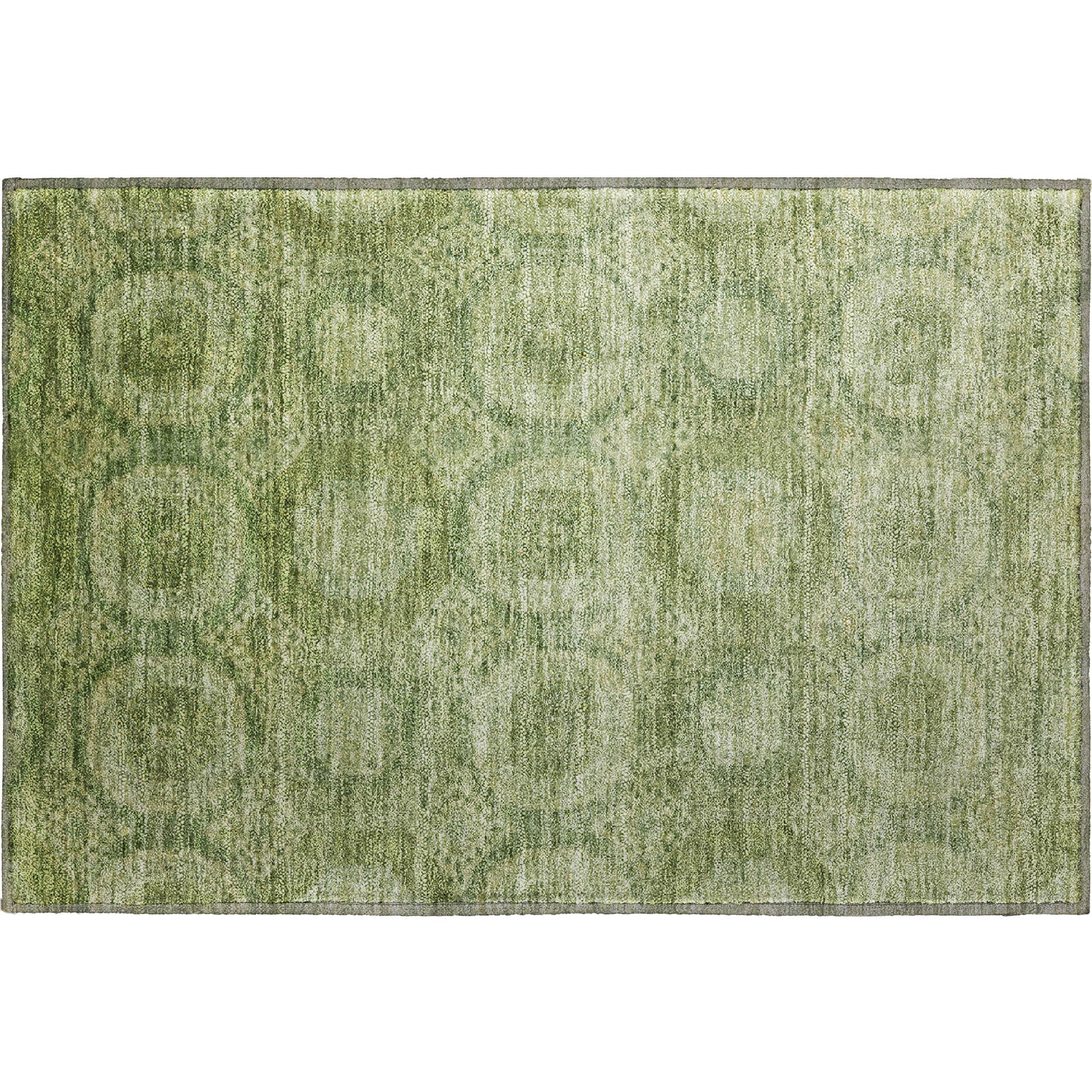 Sarajevo Machine Washable Transitional Aloe Green Rug 1'8" x 2'6" #shape_Rectangle
