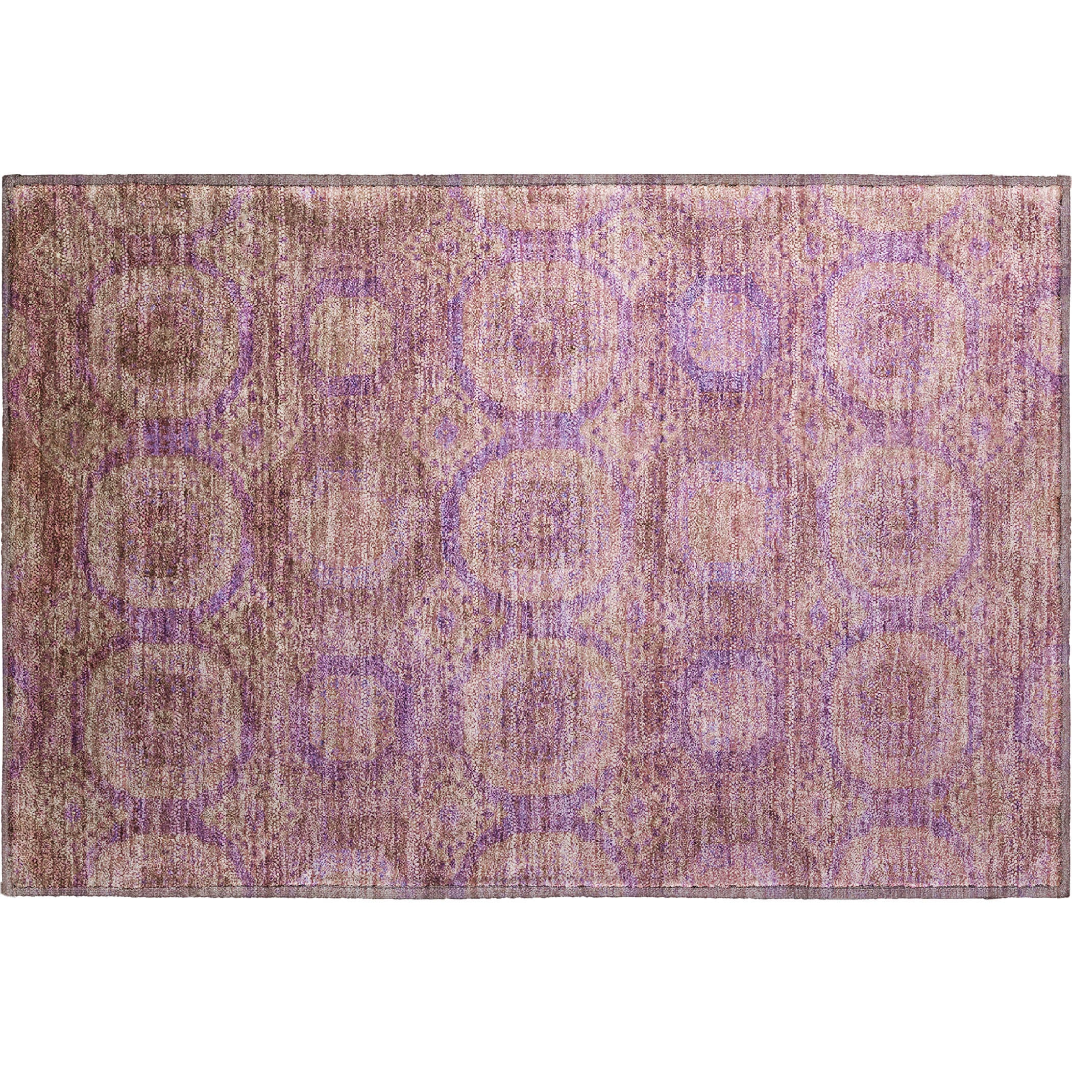 Sarajevo Machine Washable Transitional Blush Pink Rug 1'8" x 2'6" #shape_Rectangle