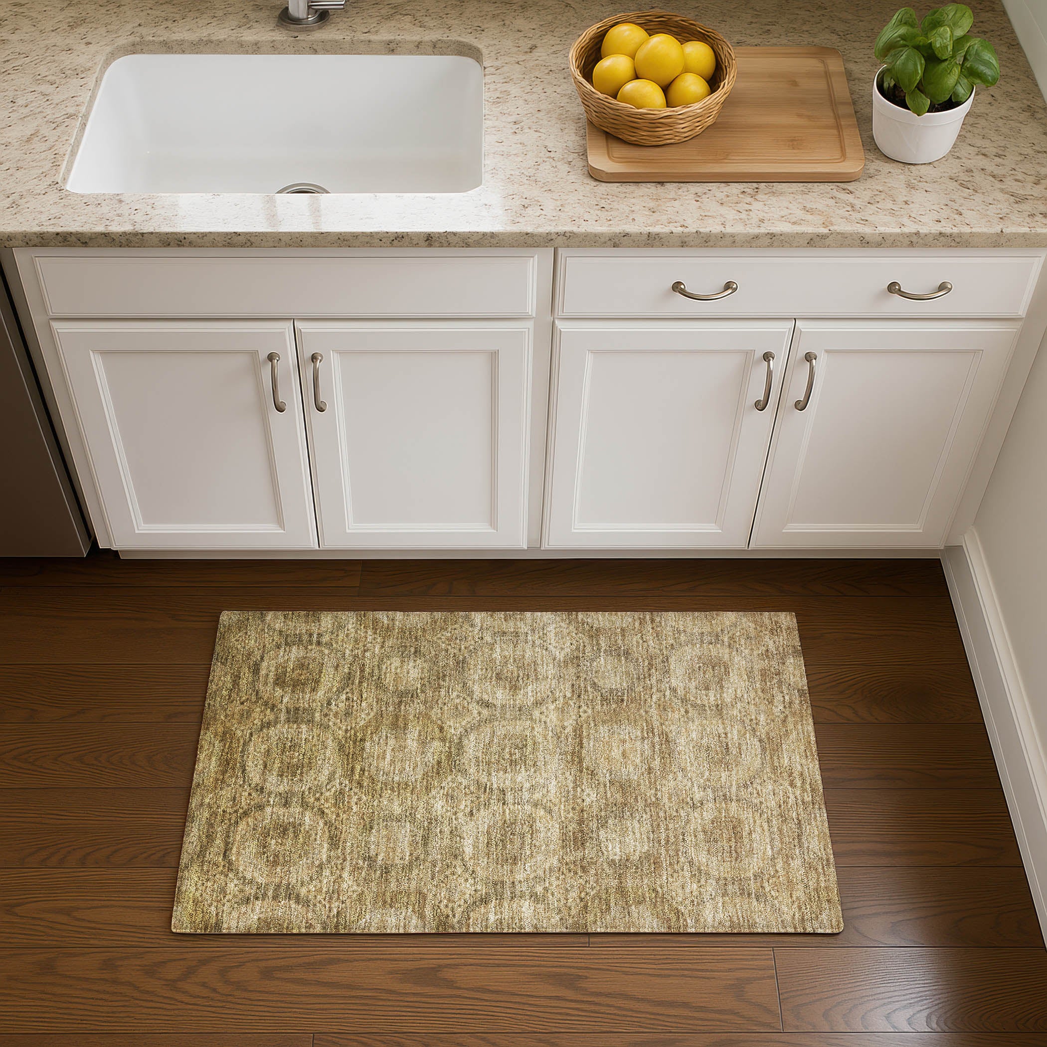 Sarajevo Machine Washable Transitional Brown Rug 1'8" x 2'6" #shape_Rectangle