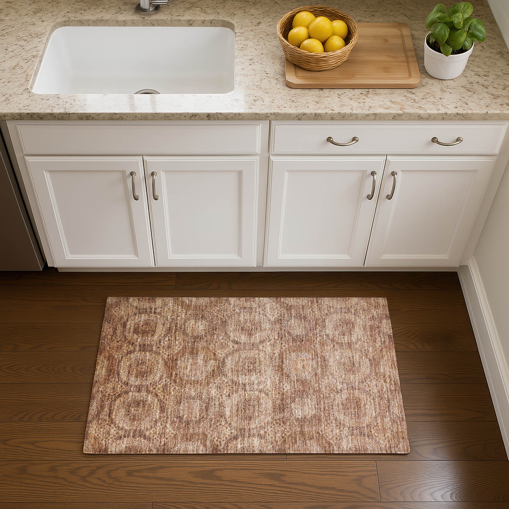 Sarajevo Machine Washable Transitional Copper Orange Rug 1'8" x 2'6" #shape_Rectangle