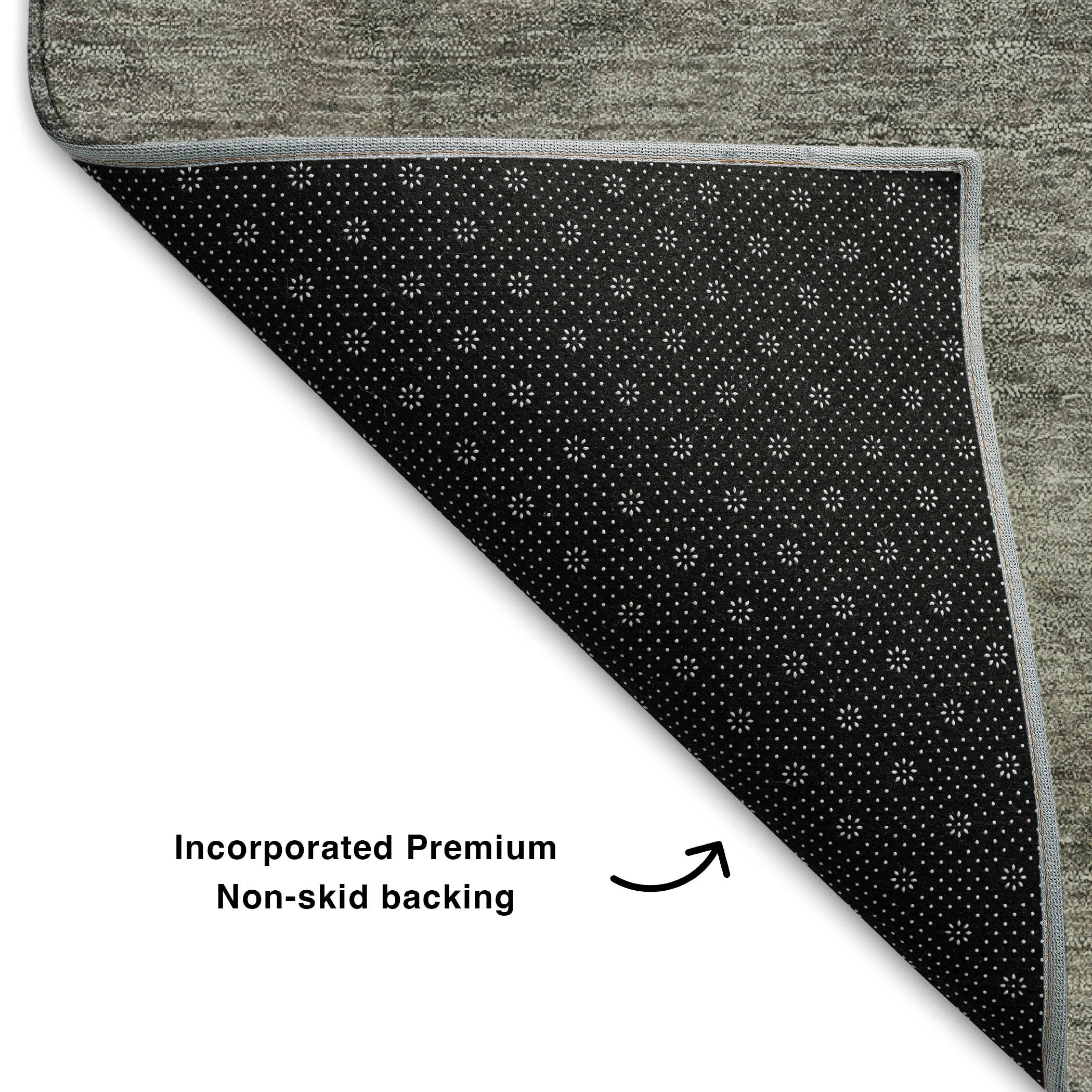 Sarajevo Machine Washable Transitional Pewter Gray Rug 1'8" x 2'6" #shape_Rectangle