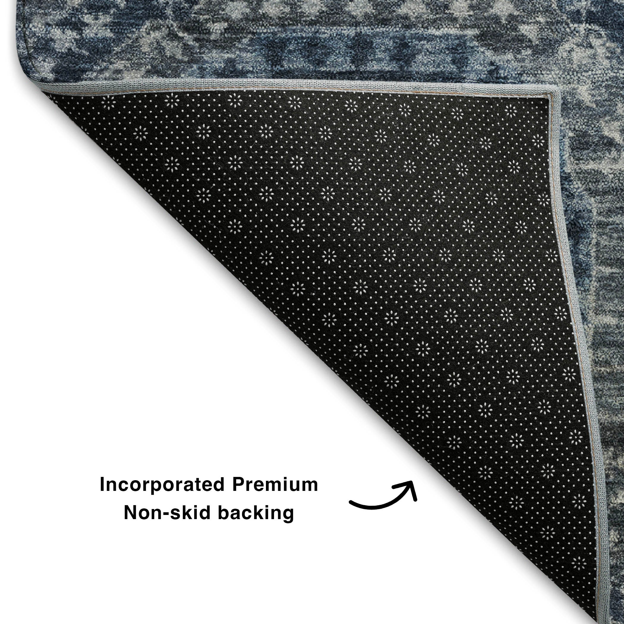 Vienna Machine Washable Transitional Blue Rug 1'8" x 2'6" #shape_Rectangle