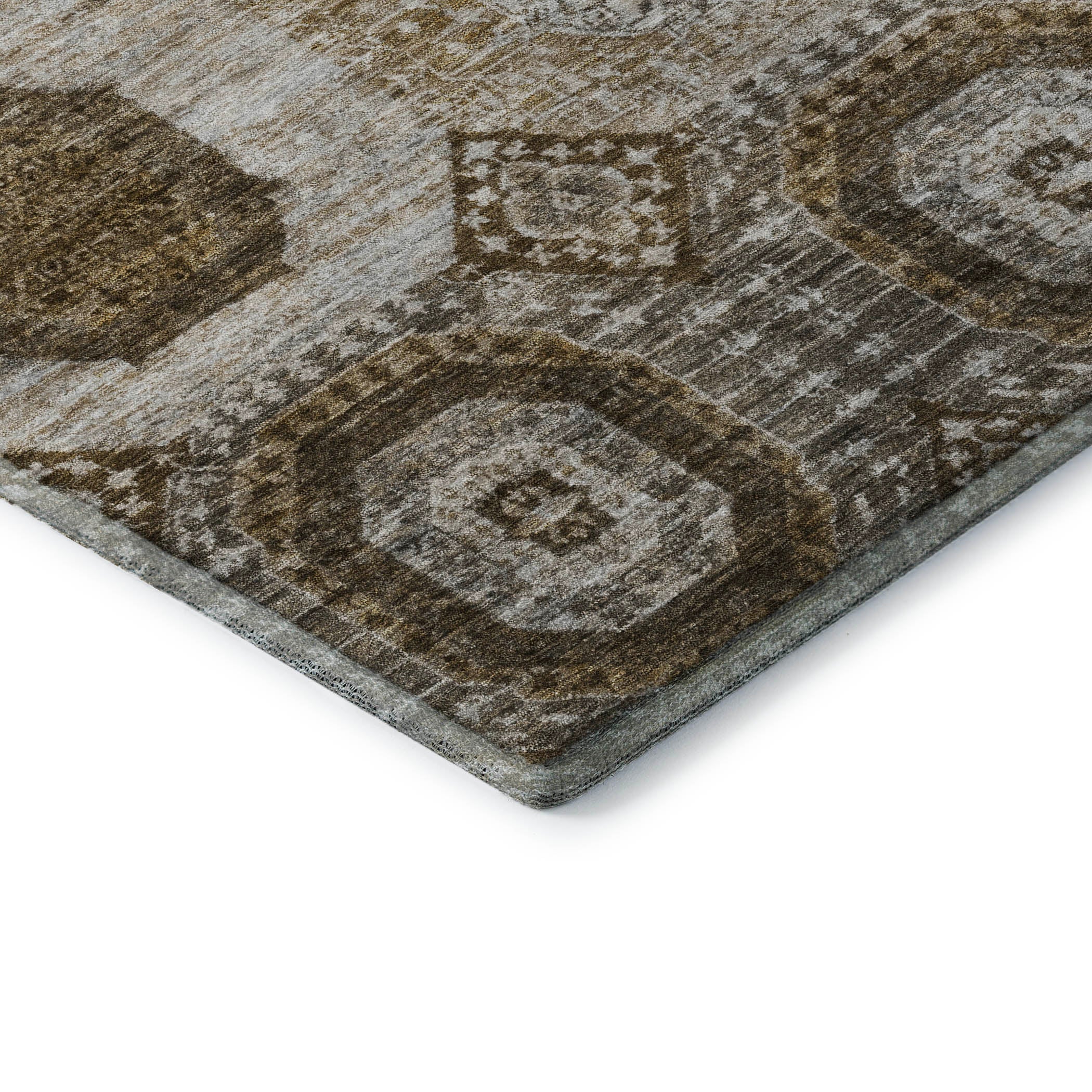 Vienna Machine Washable Transitional Brown Rug 1'8" x 2'6" #shape_Rectangle