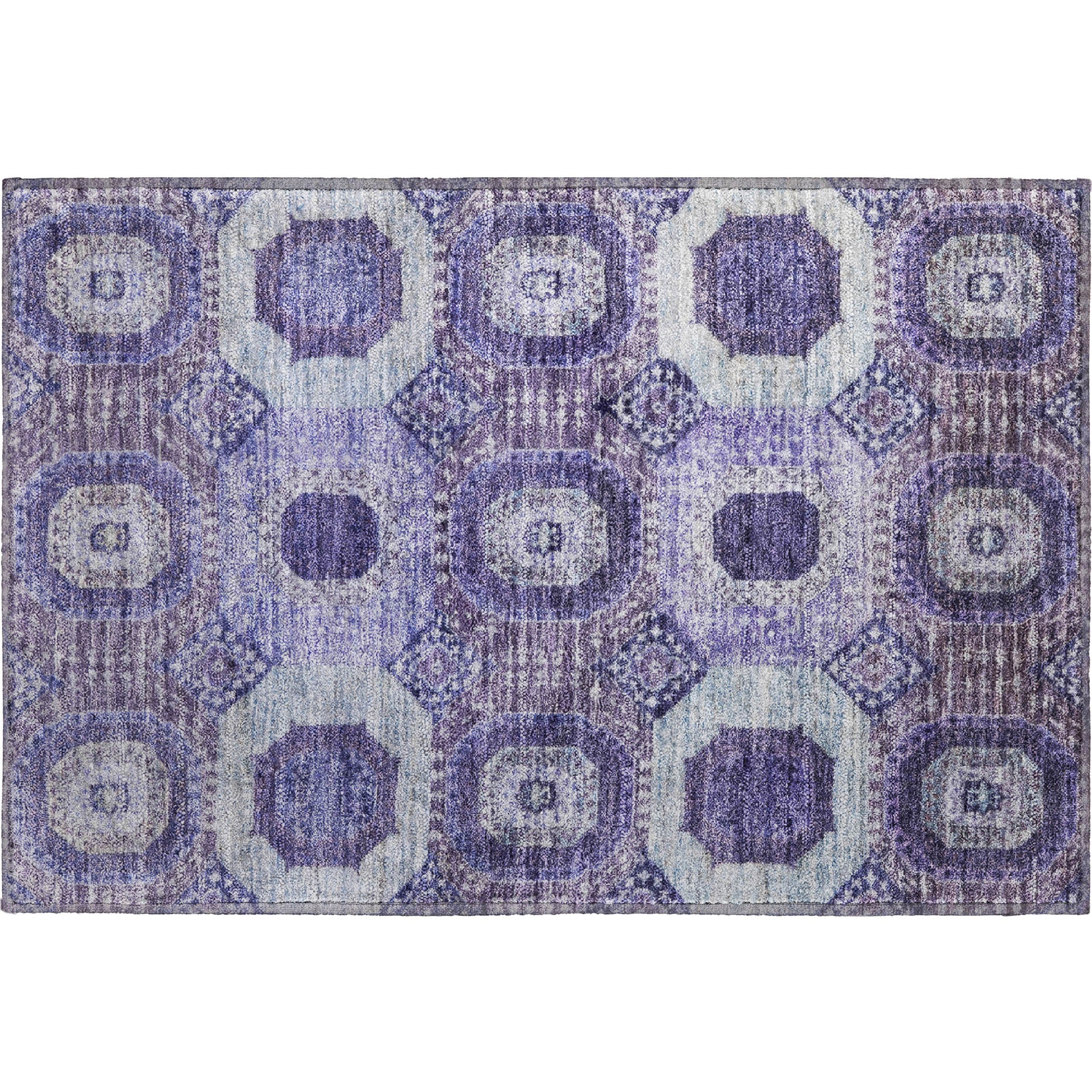 Vienna Machine Washable Transitional Purple Rug 1'8" x 2'6" #shape_Rectangle