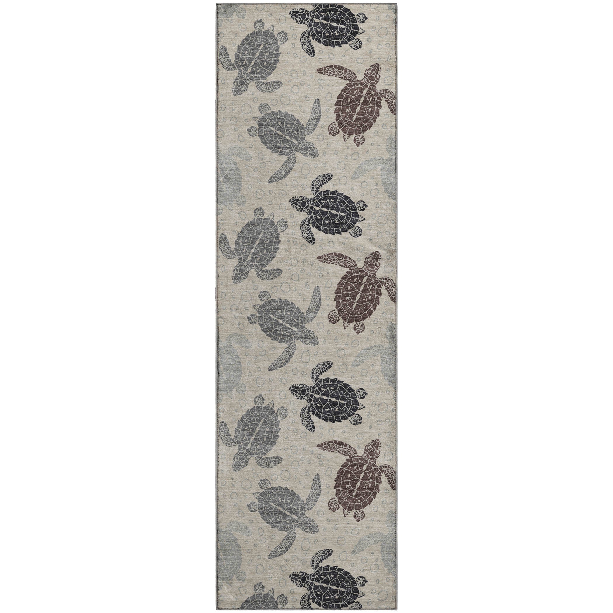 Cartagena Machine Washable Coastal Sand Beige Rug 2'3" x 7'6" #shape_Runner