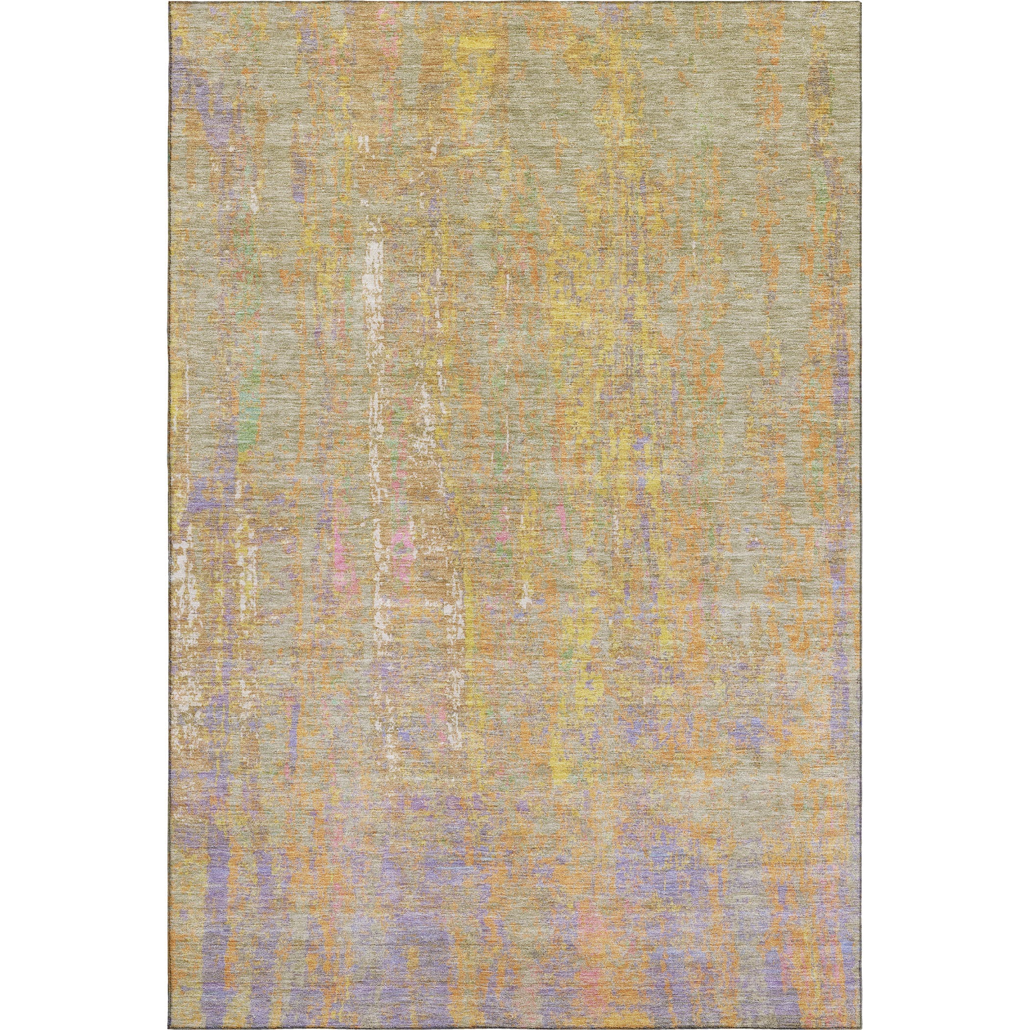 Lima Machine Washable Transitional Green Rug 2'6" x 3'10" #shape_Rectangle