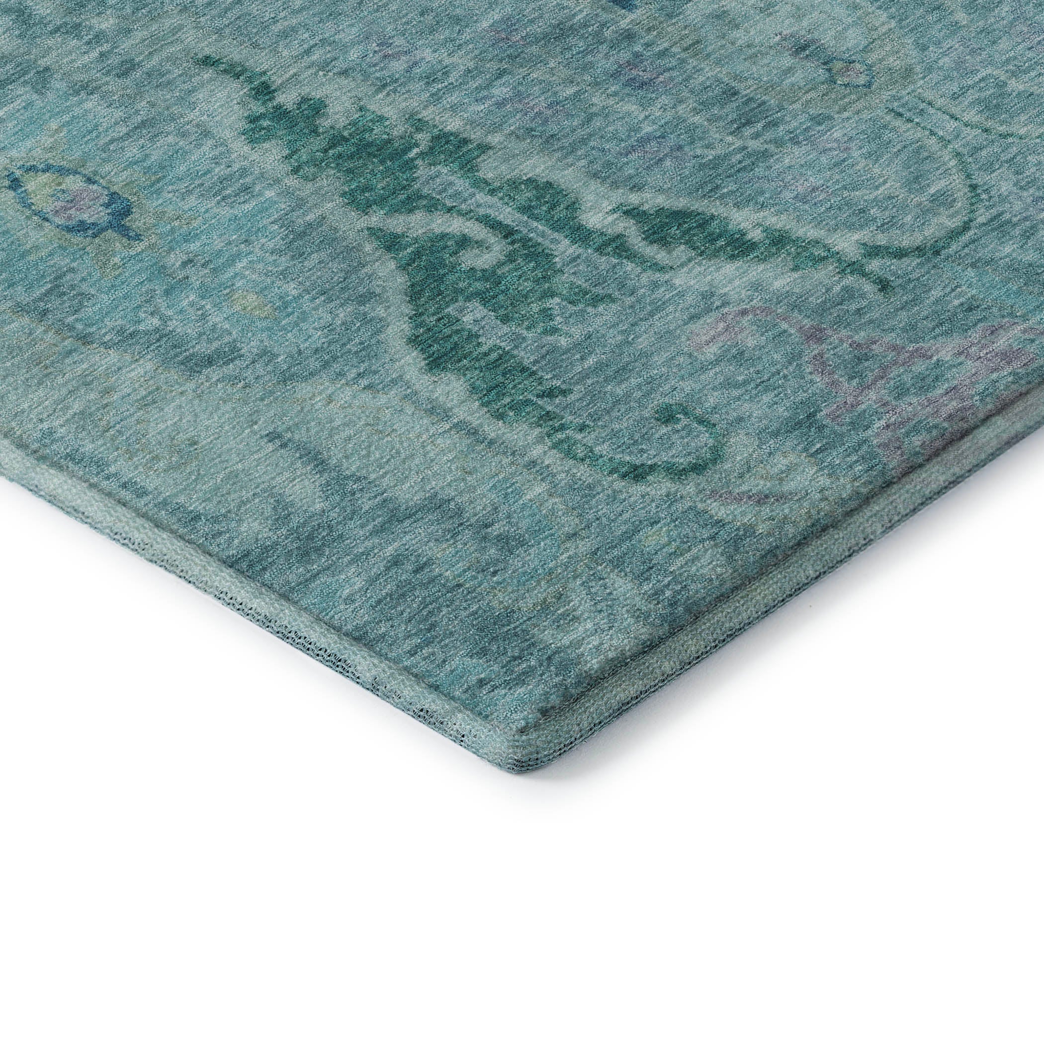 Hoi An Machine Washable Transitional Blue Rug 1'8" x 2'6" #shape_Rectangle