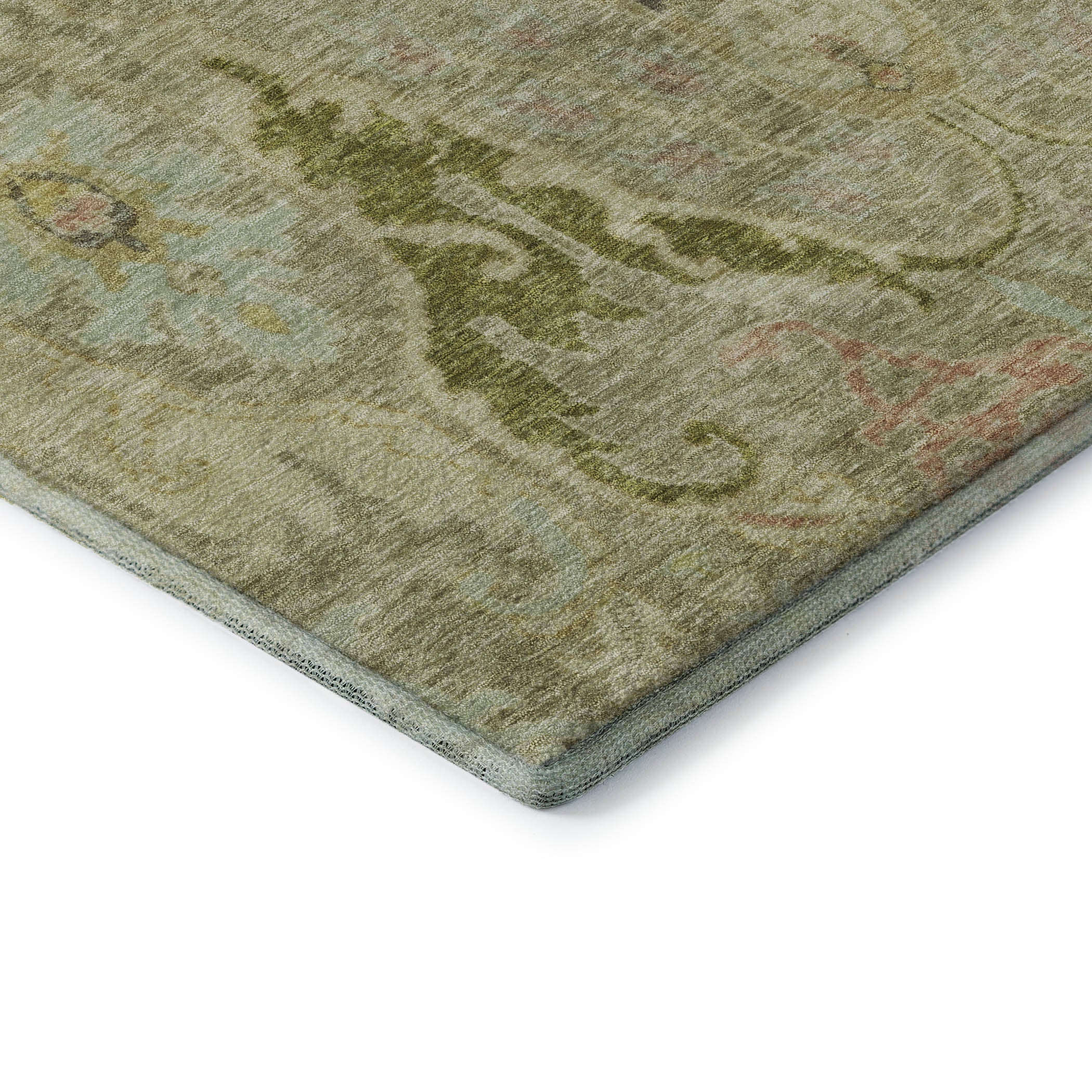 Hoi An Machine Washable Transitional Khaki Brown Rug 1'8" x 2'6" #shape_Rectangle