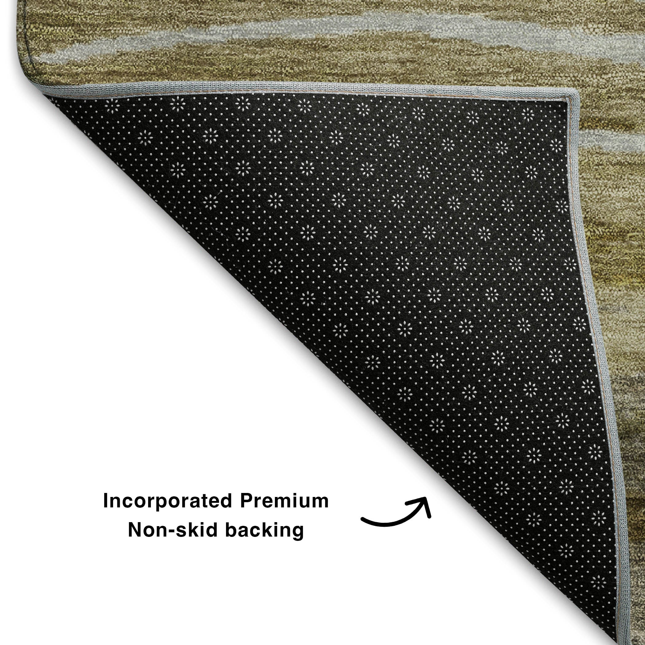 Athens Machine Washable Transitional Brown Rug 1'8" x 2'6" #shape_Rectangle