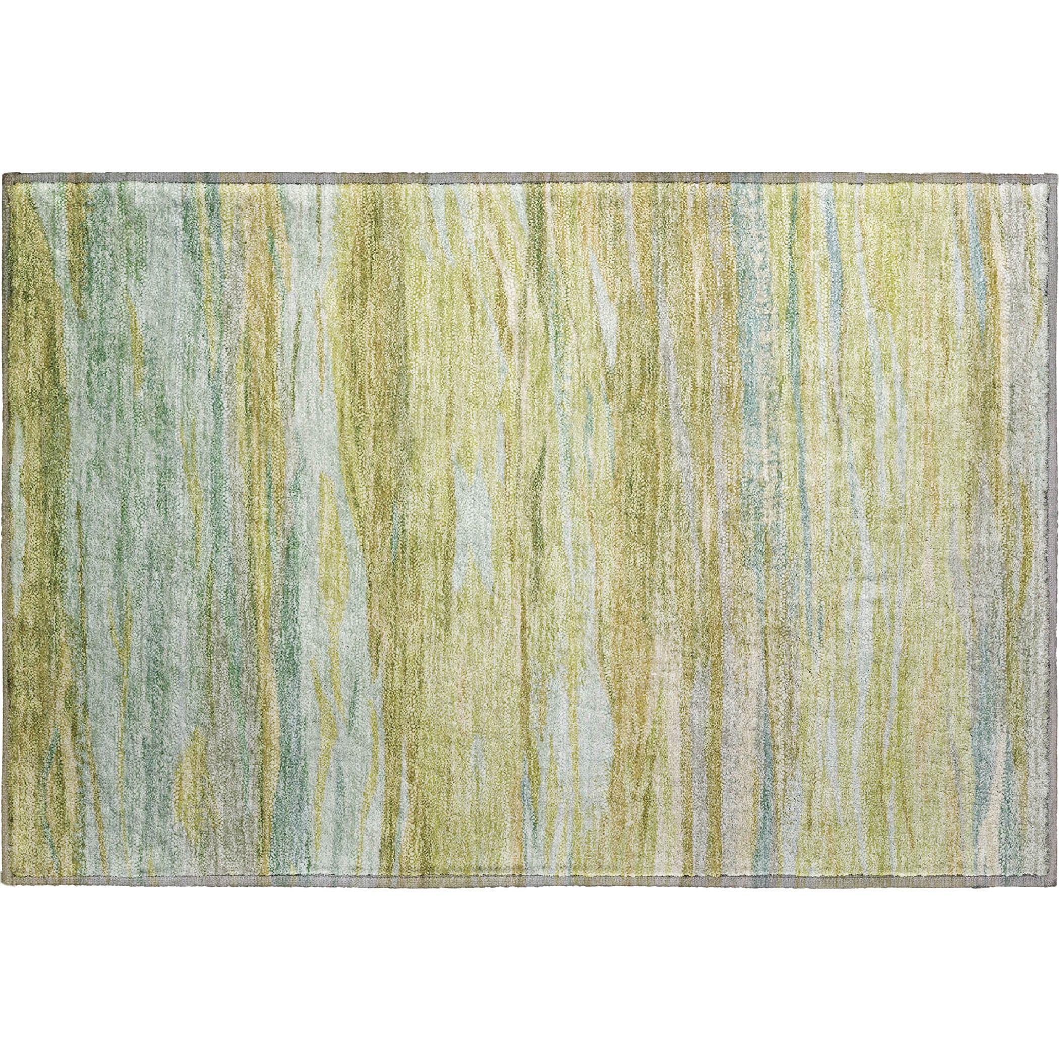 Athens Machine Washable Transitional Sage Green Rug 1'8" x 2'6" #shape_Rectangle