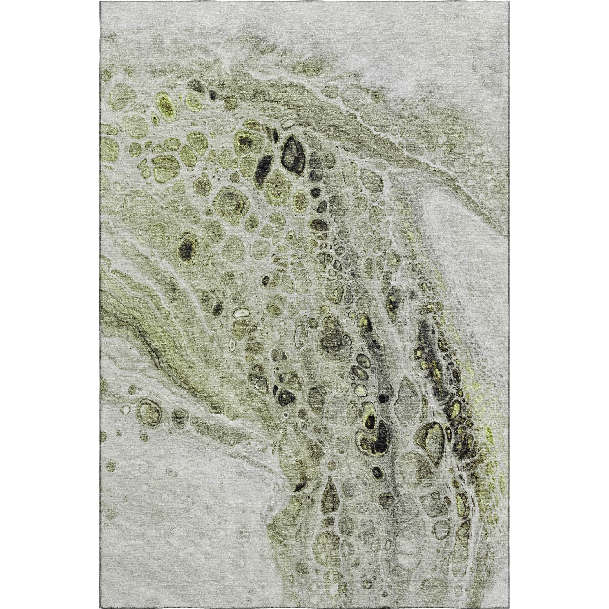 Lisbon Machine Washable Transitional Aloe Green Rug 2'6" x 3'10" #shape_Rectangle