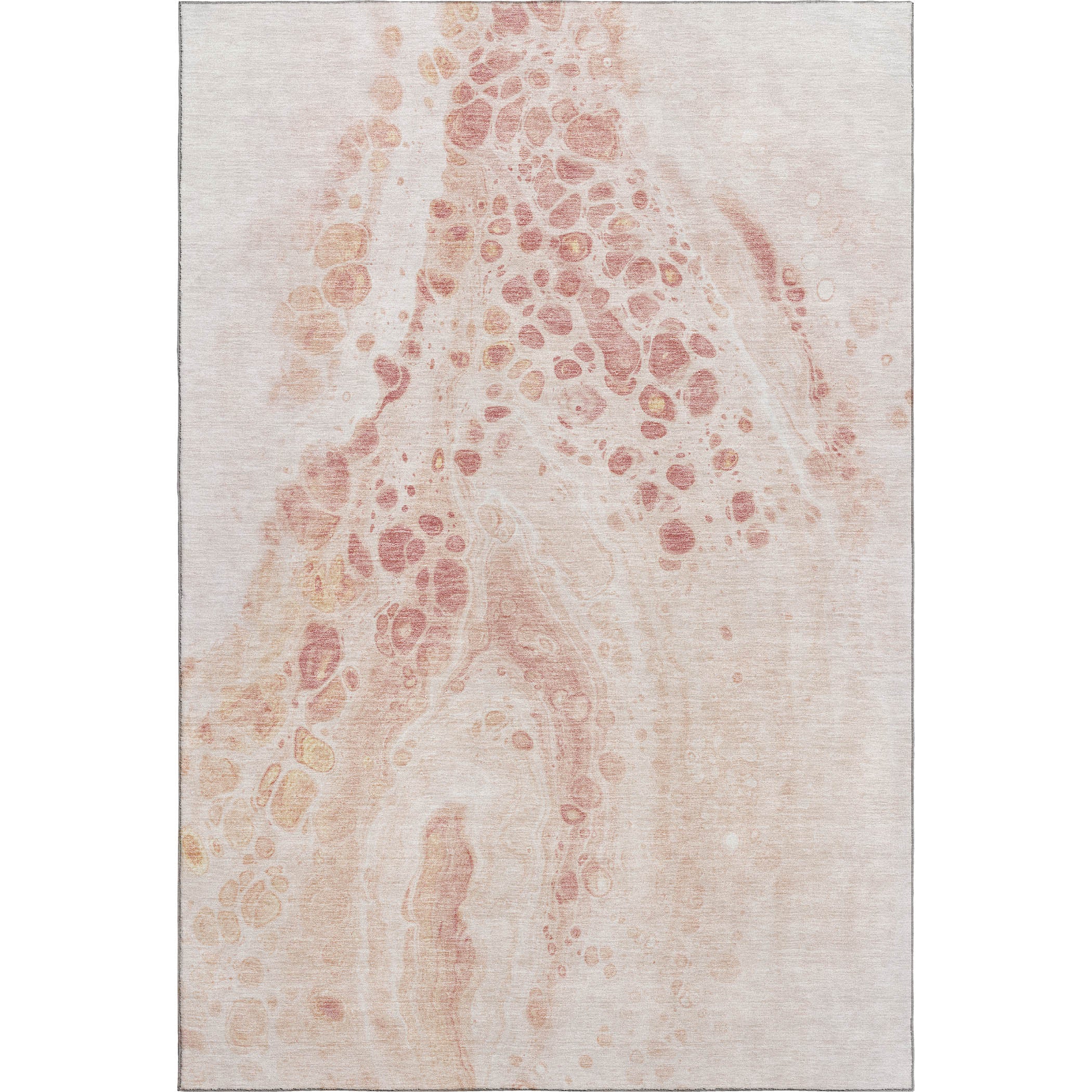 Bruges Machine Washable Transitional Salmon Orange Rug 2'6" x 3'10" #shape_Rectangle