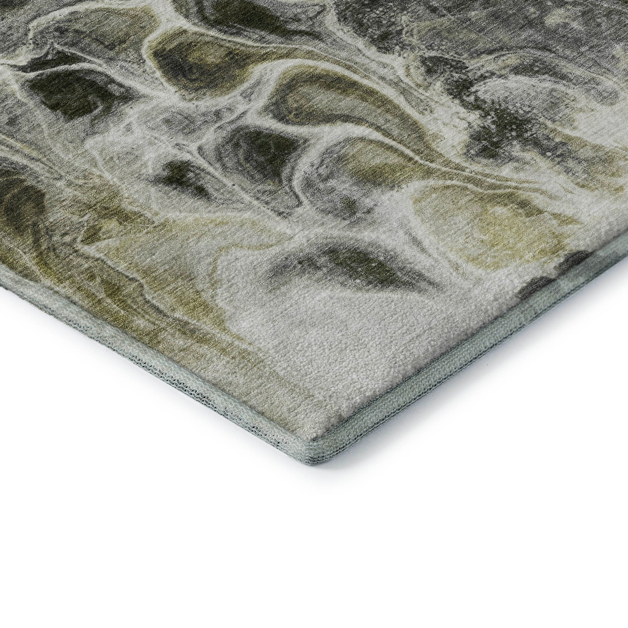 Bogota Machine Washable Transitional Pewter Gray Rug 1'8" x 2'6" #shape_Rectangle